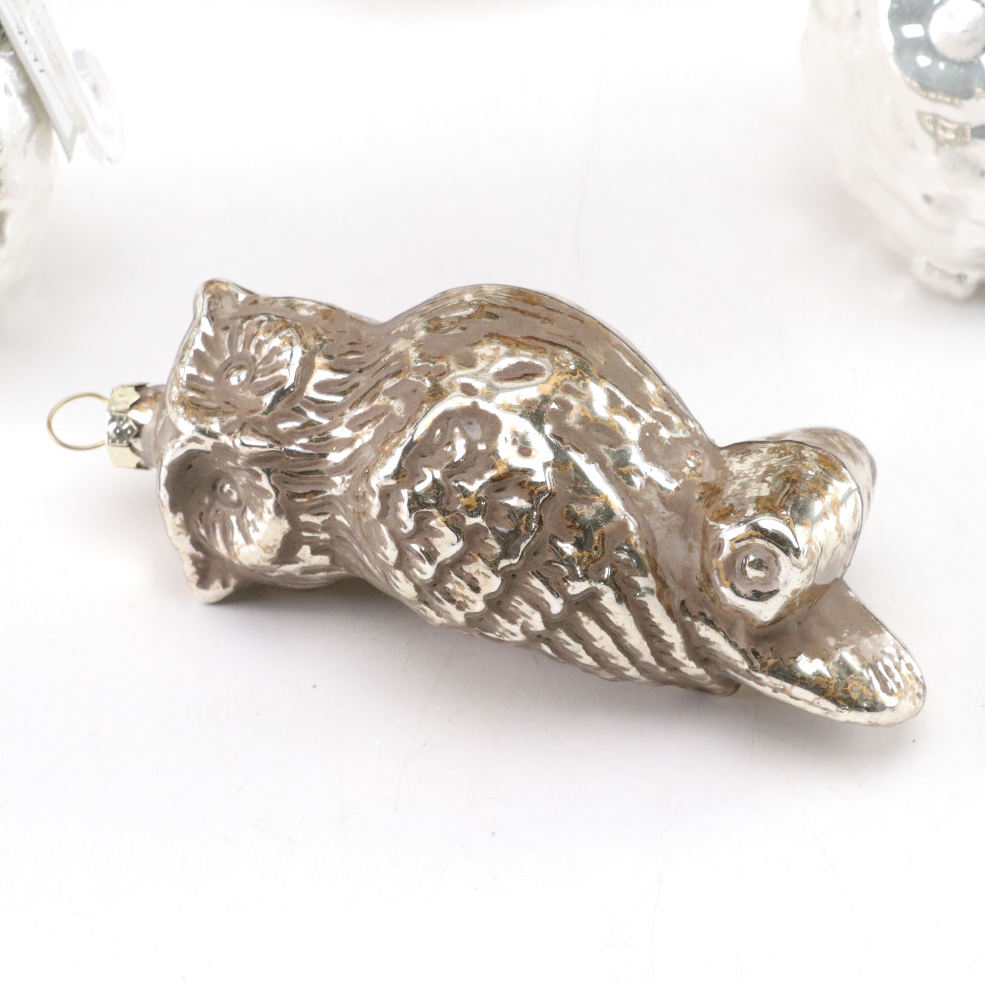 Glass and Glitter Owl Ornament Collection