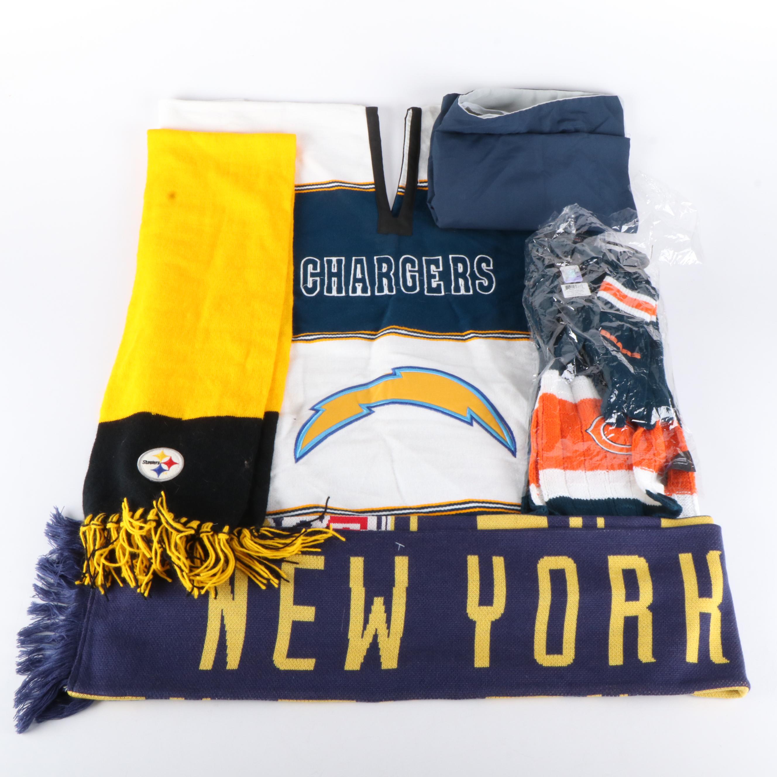 Pittsburgh Steelers Scarf with Chicago Bears Winter Apparel and More