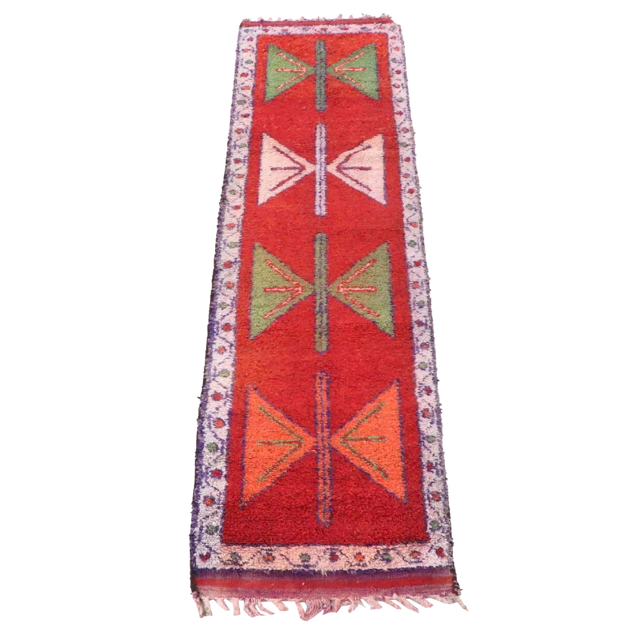 3'4 x 12'7 Hand-Knotted Turkish Village Long Rug