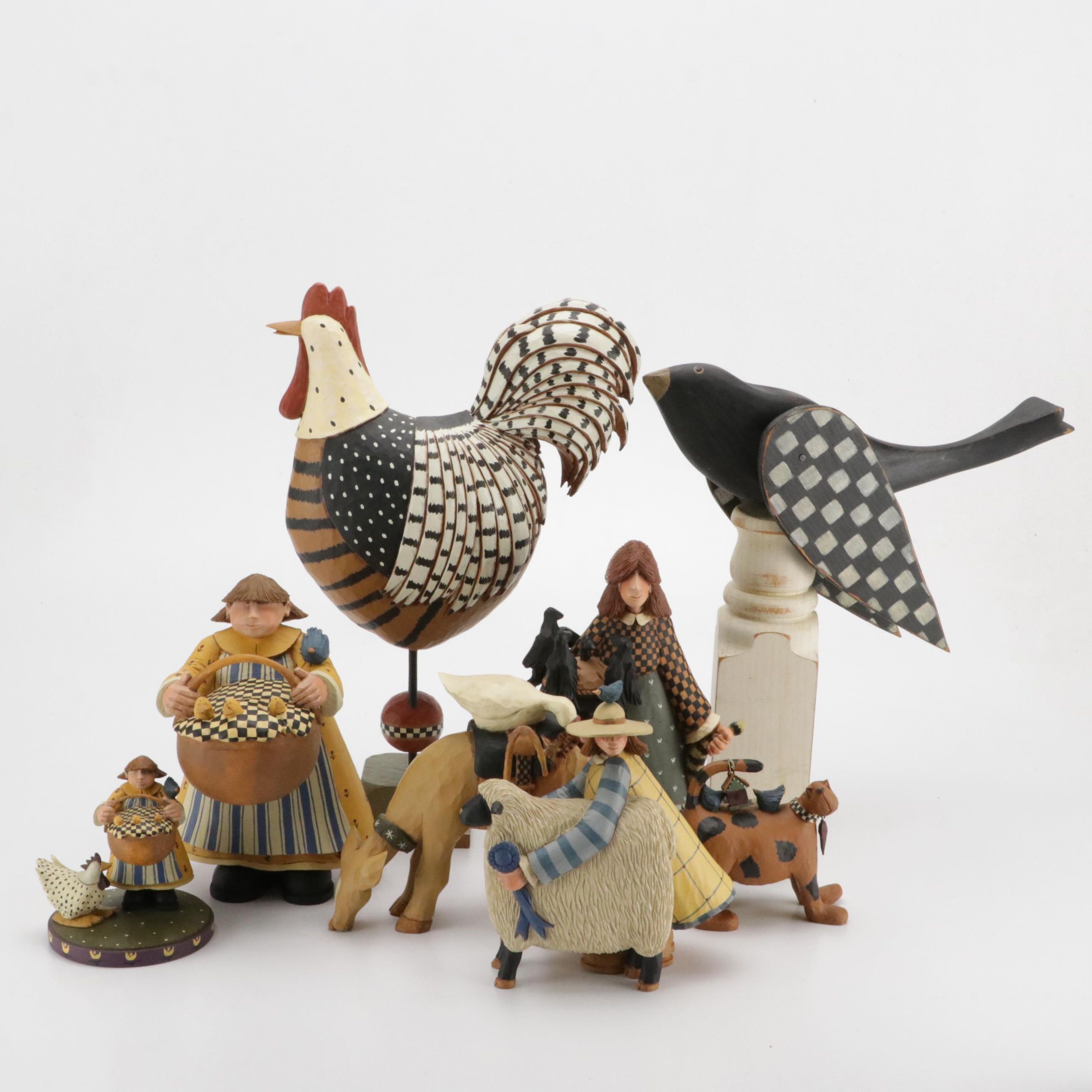 Williraye Studio Carved Resin Figurines Including "Plenty To Share," & More