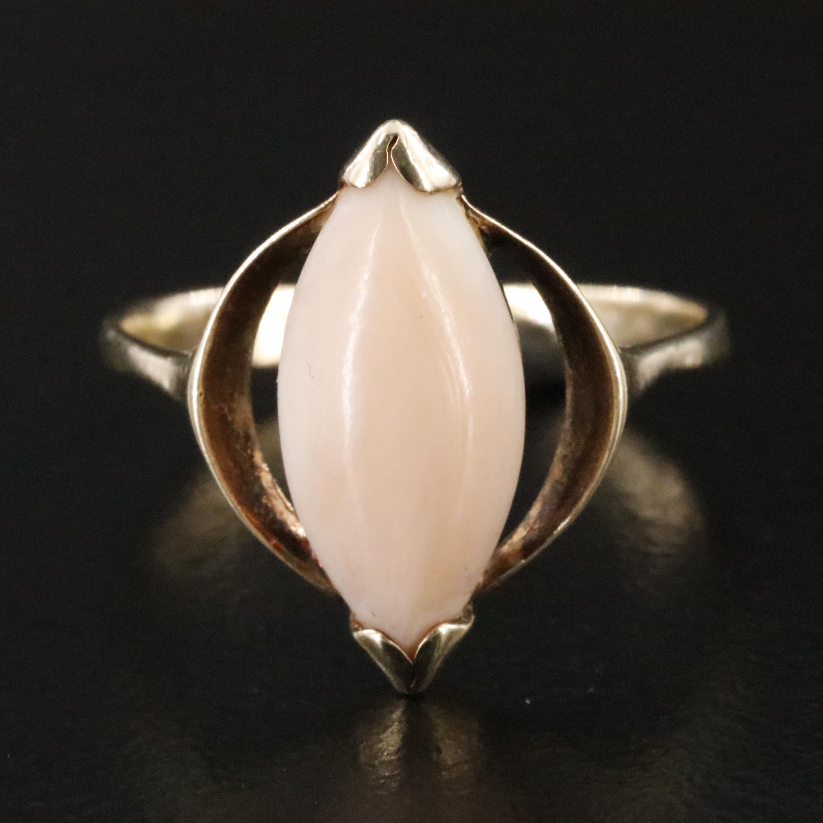 Vintage 10K Coral Ring