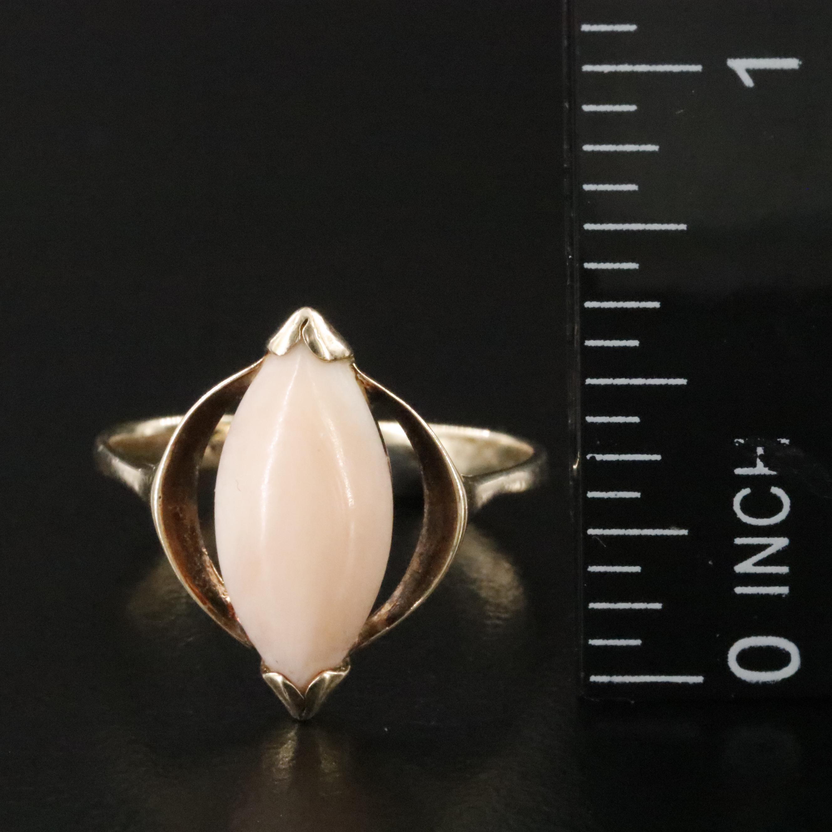 Vintage 10K Coral Ring