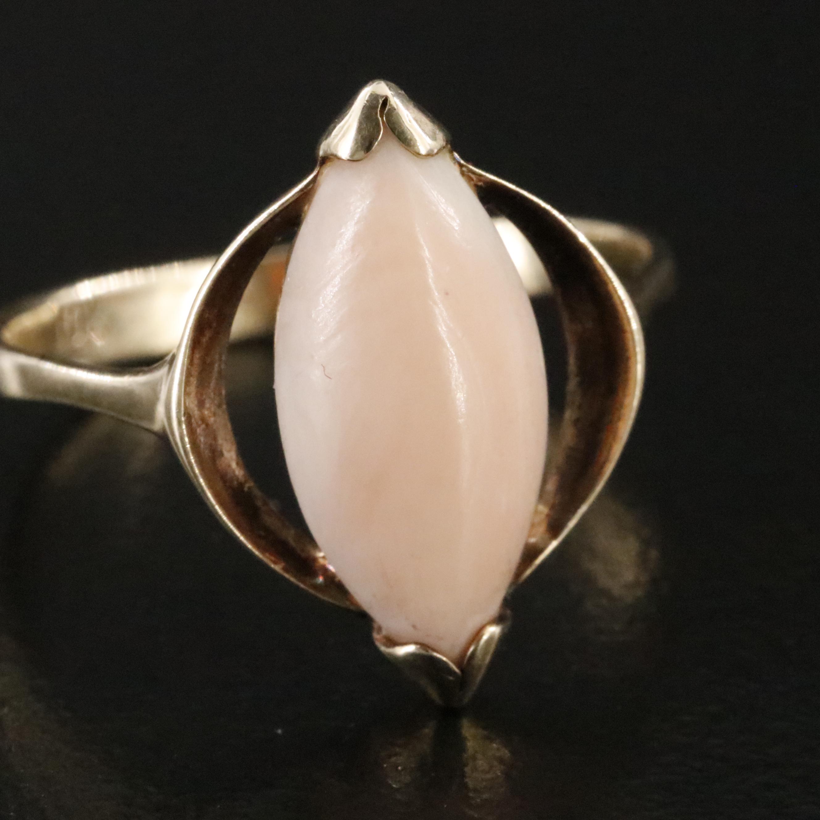 Vintage 10K Coral Ring