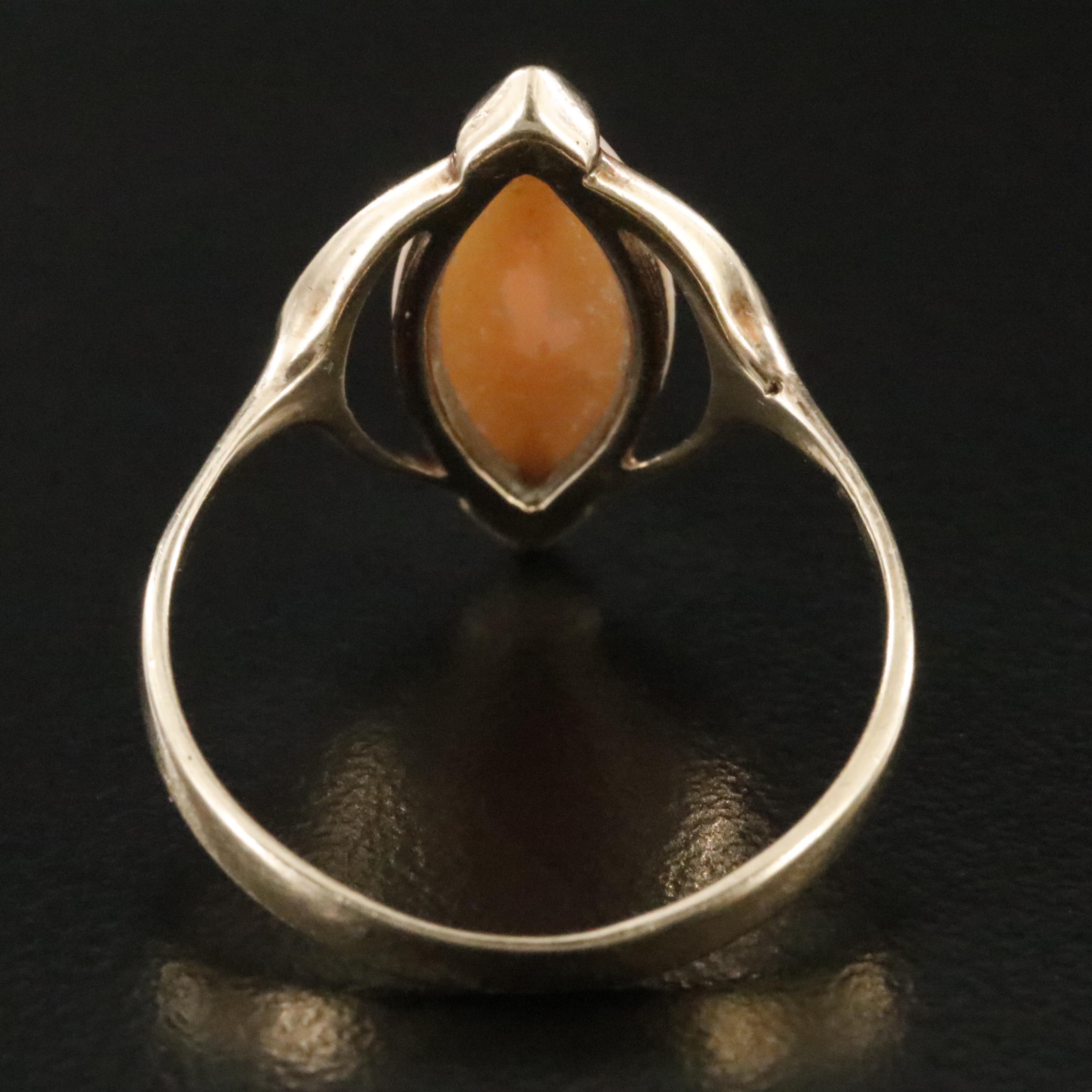 Vintage 10K Coral Ring