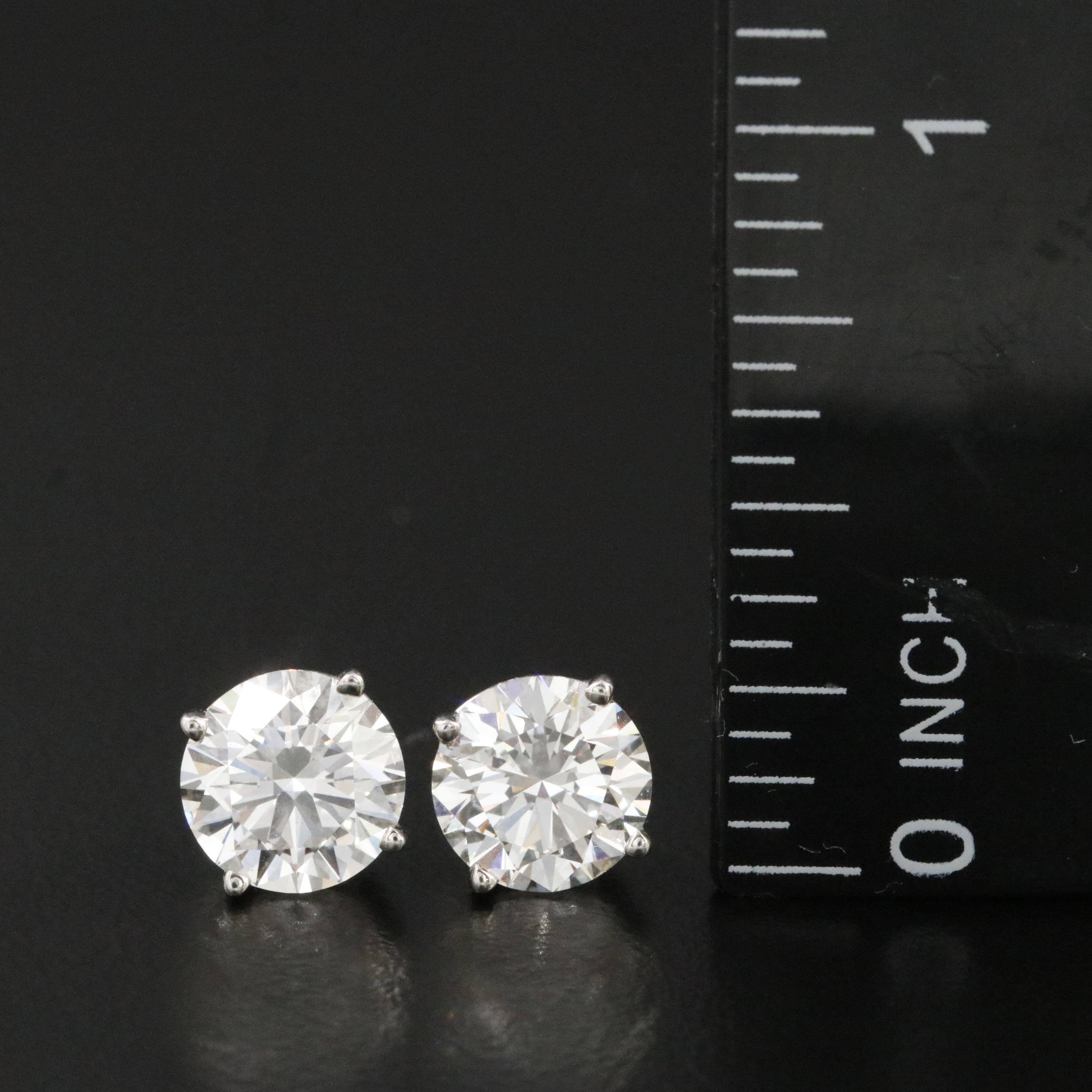 Platinum 3.00 CTW Lab Grown Diamond Earrings with IGI Reports