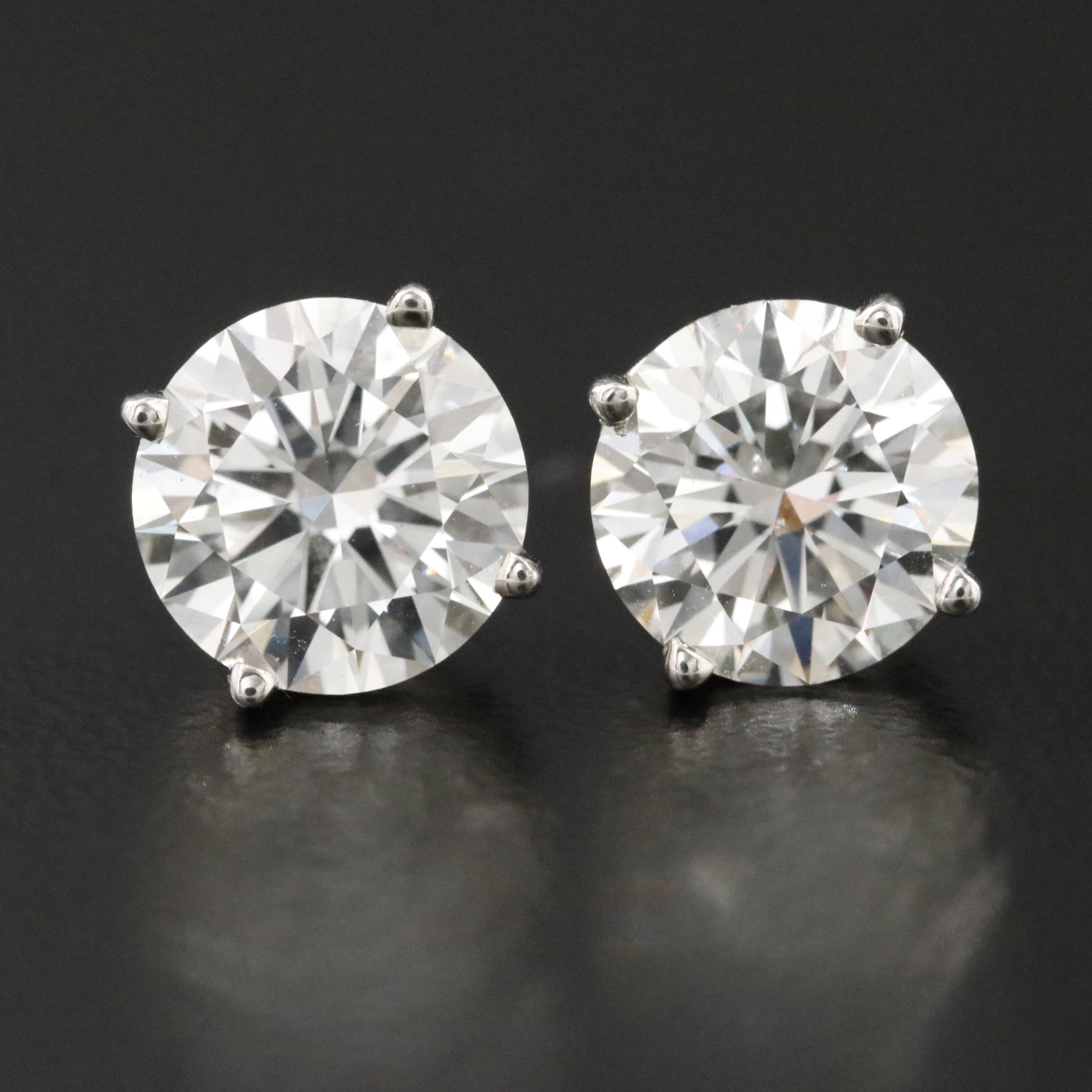 Platinum 3.00 CTW Lab Grown Diamond Earrings with IGI Reports