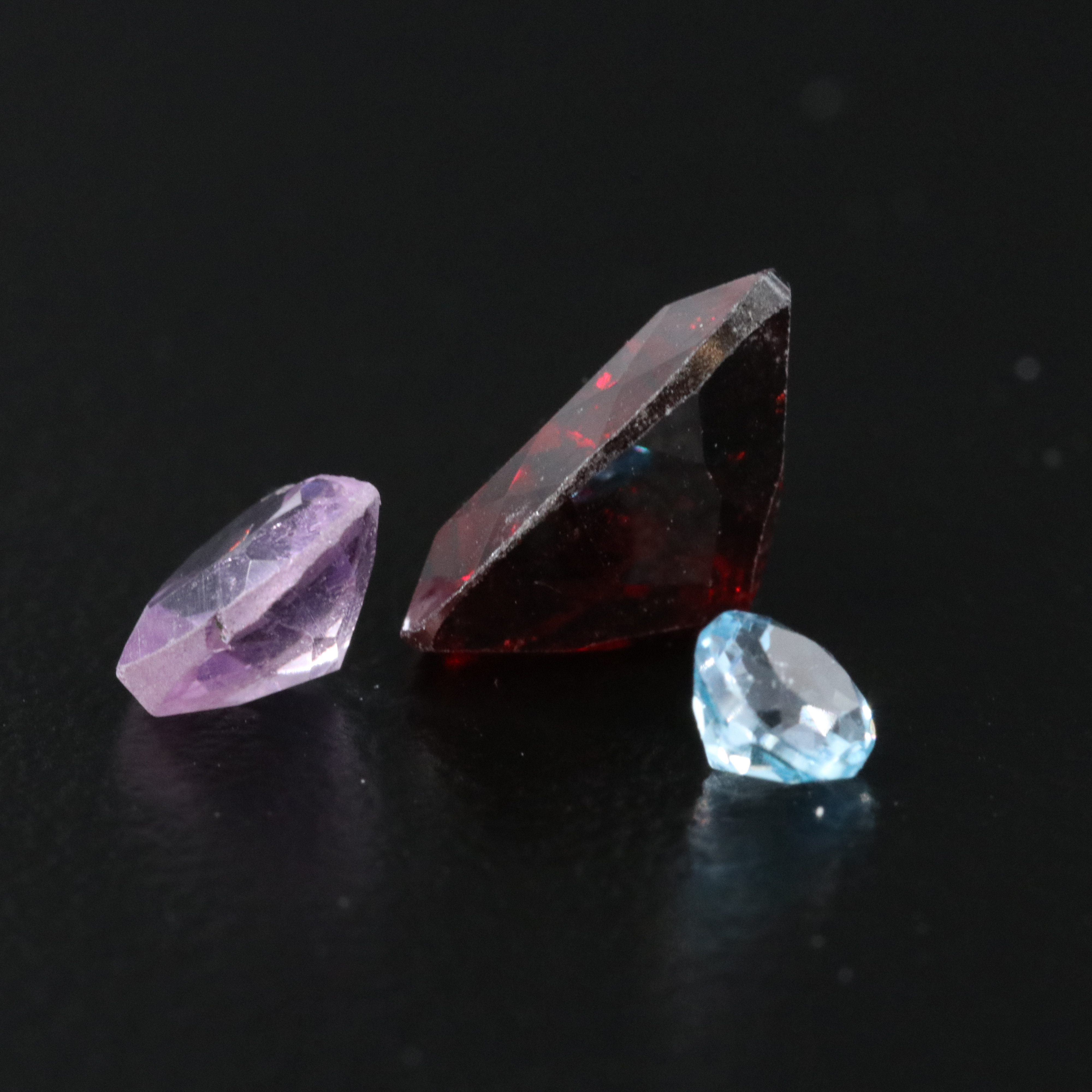 Loose 43.83 CTW Gemstone Collection Featuring Amethyst, Garnet and Mystic Topaz