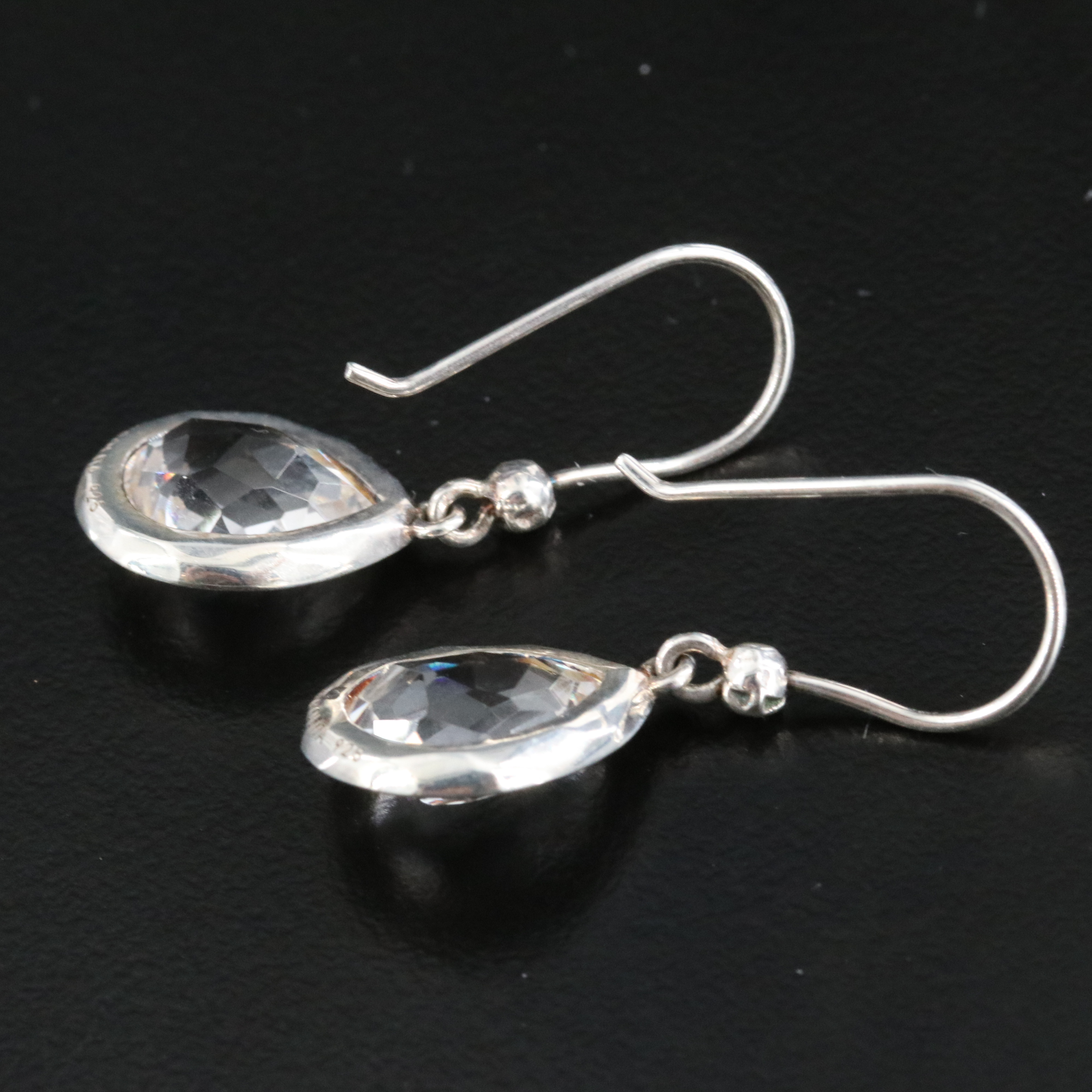 Ippolita Stella Sterling Quartz and Diamond Halo Teardrop Earrings