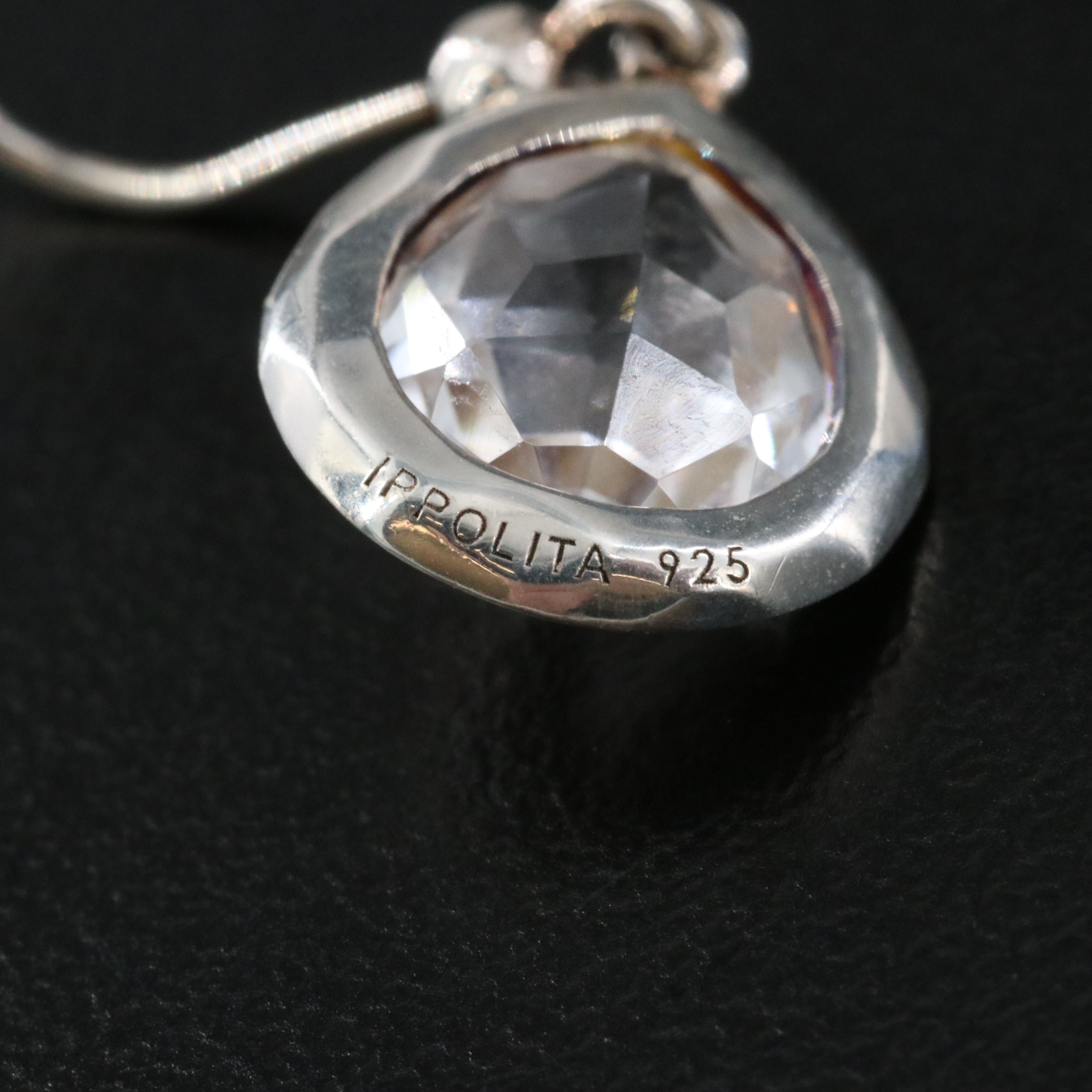 Ippolita Stella Sterling Quartz and Diamond Halo Teardrop Earrings