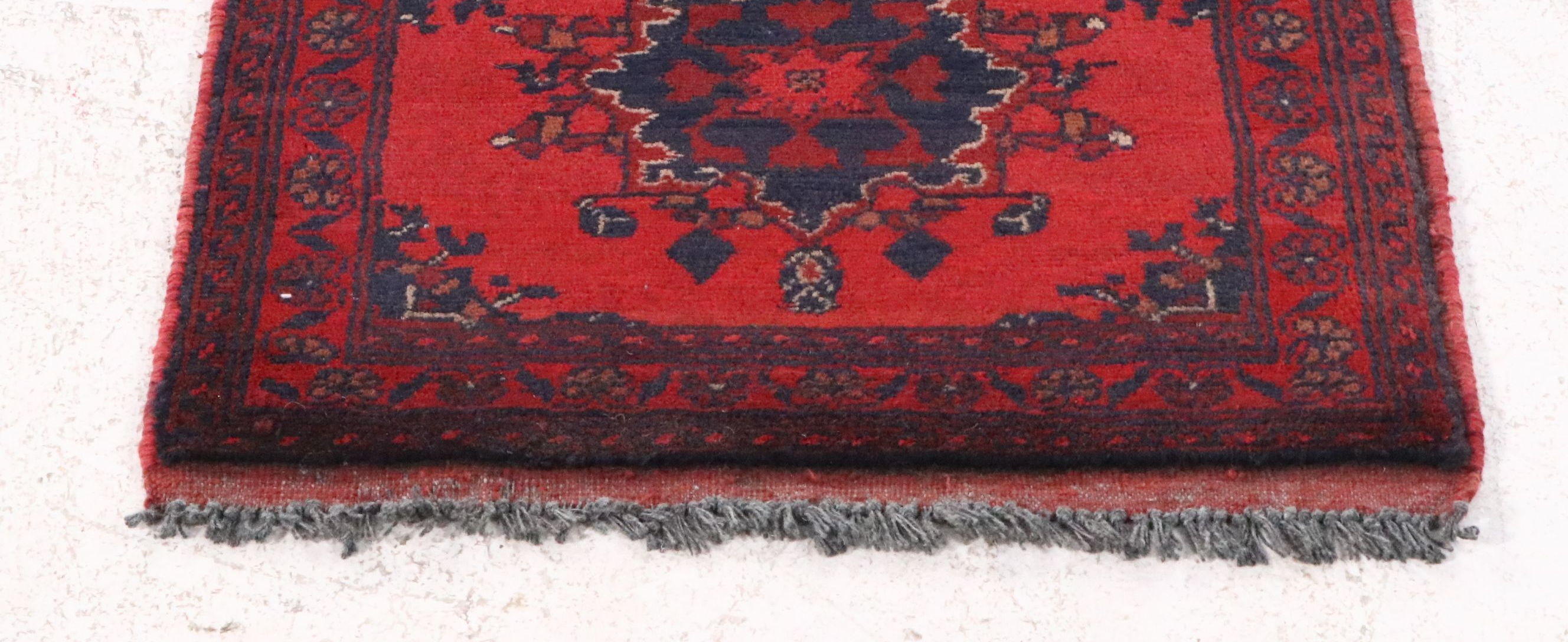 1'10 x 3'7 Hand-Knotted Afghan Kunduz Accent Rug