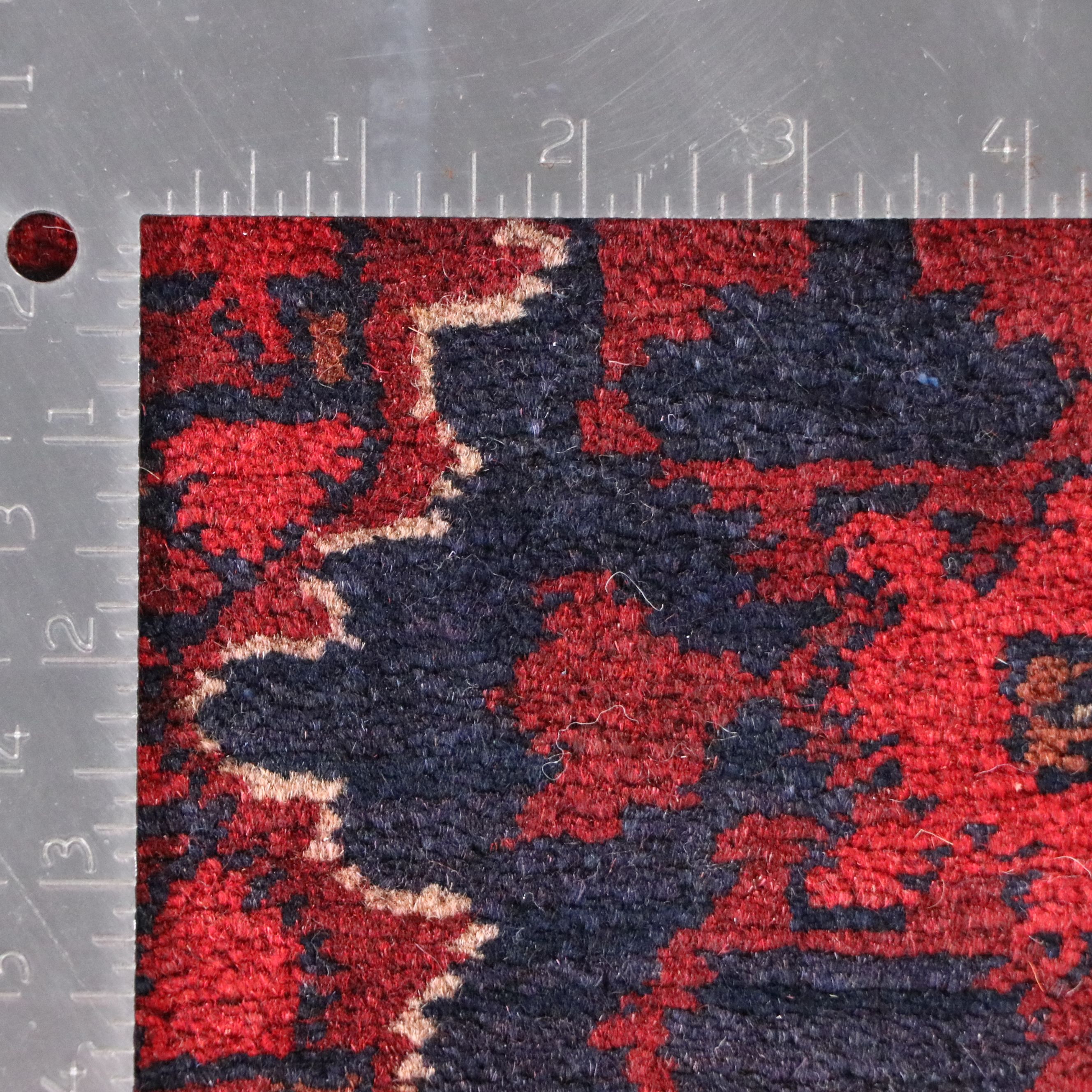 1'10 x 3'7 Hand-Knotted Afghan Kunduz Accent Rug