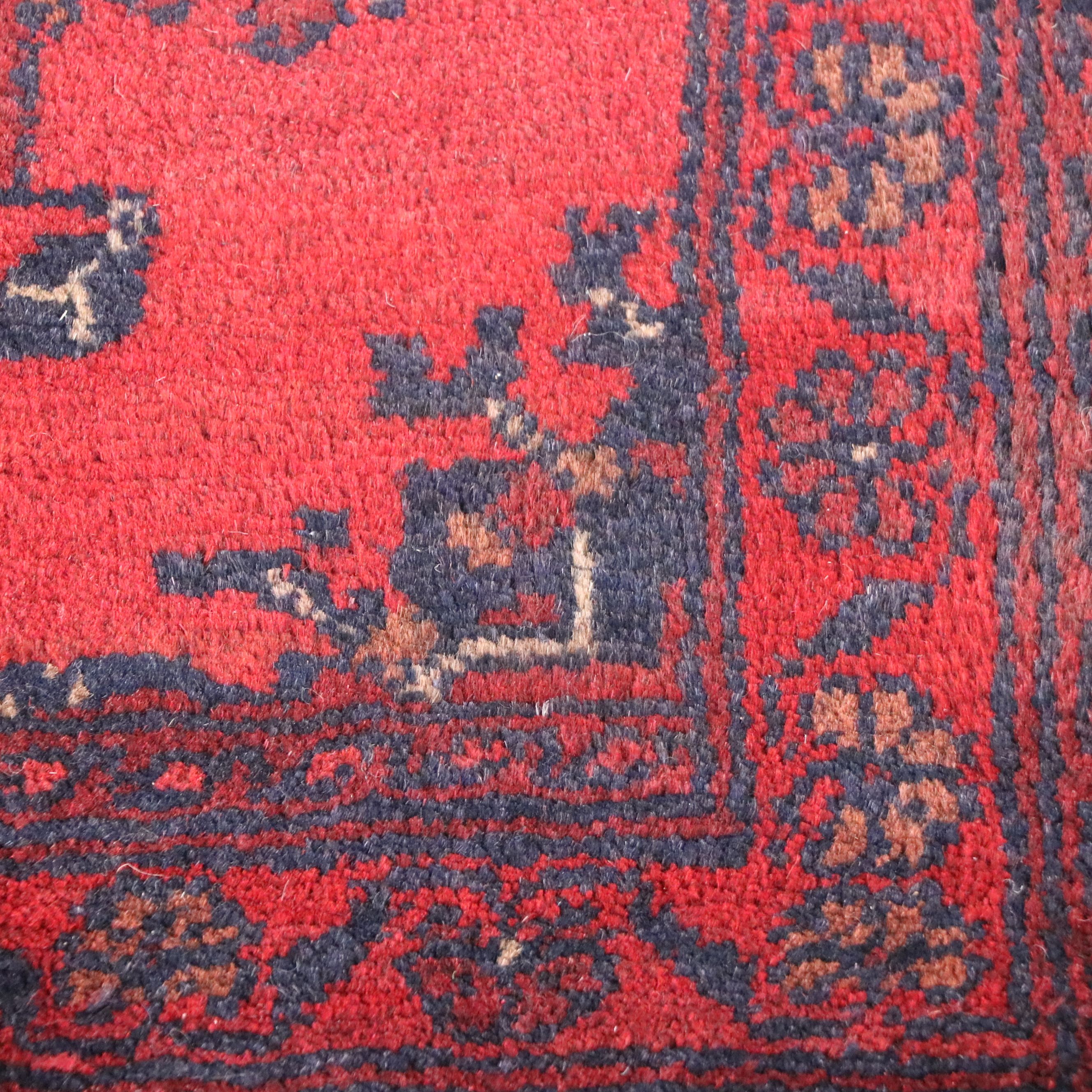 1'10 x 3'7 Hand-Knotted Afghan Kunduz Accent Rug