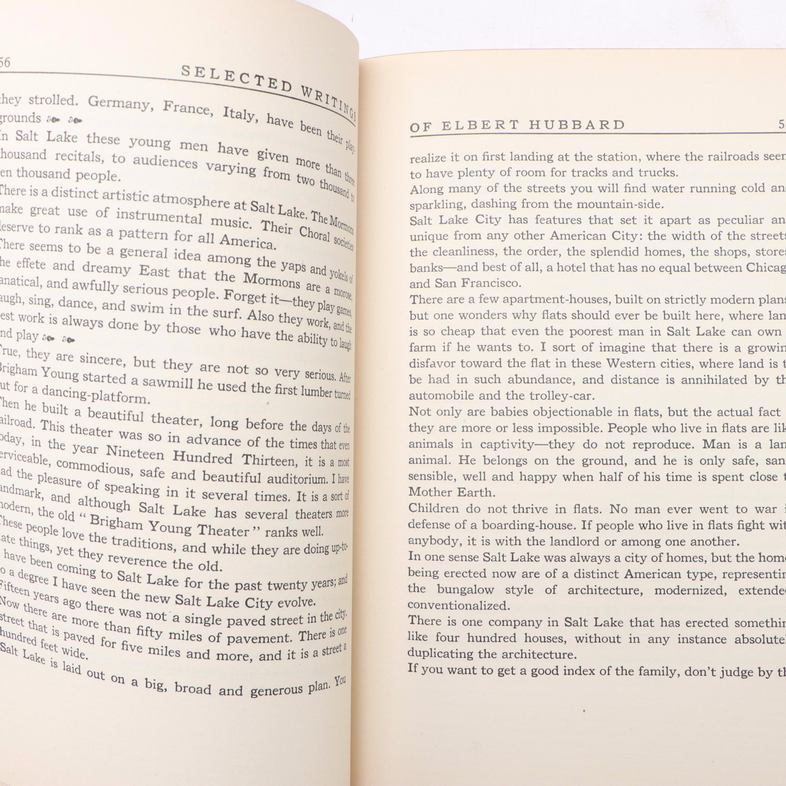 Memorial Edition "Selected Writings of Elbert Hubbard" Partial Set, 1922