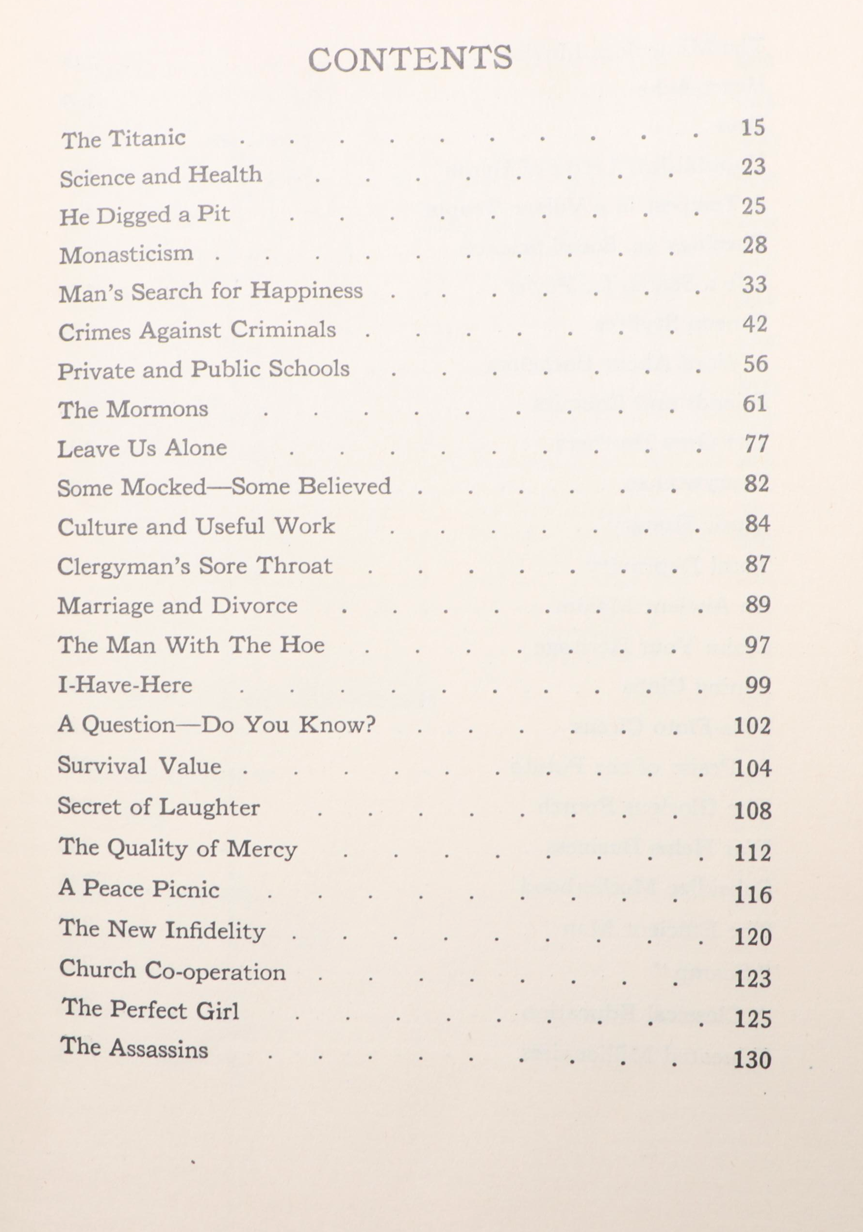 Memorial Edition "Selected Writings of Elbert Hubbard" Partial Set, 1922