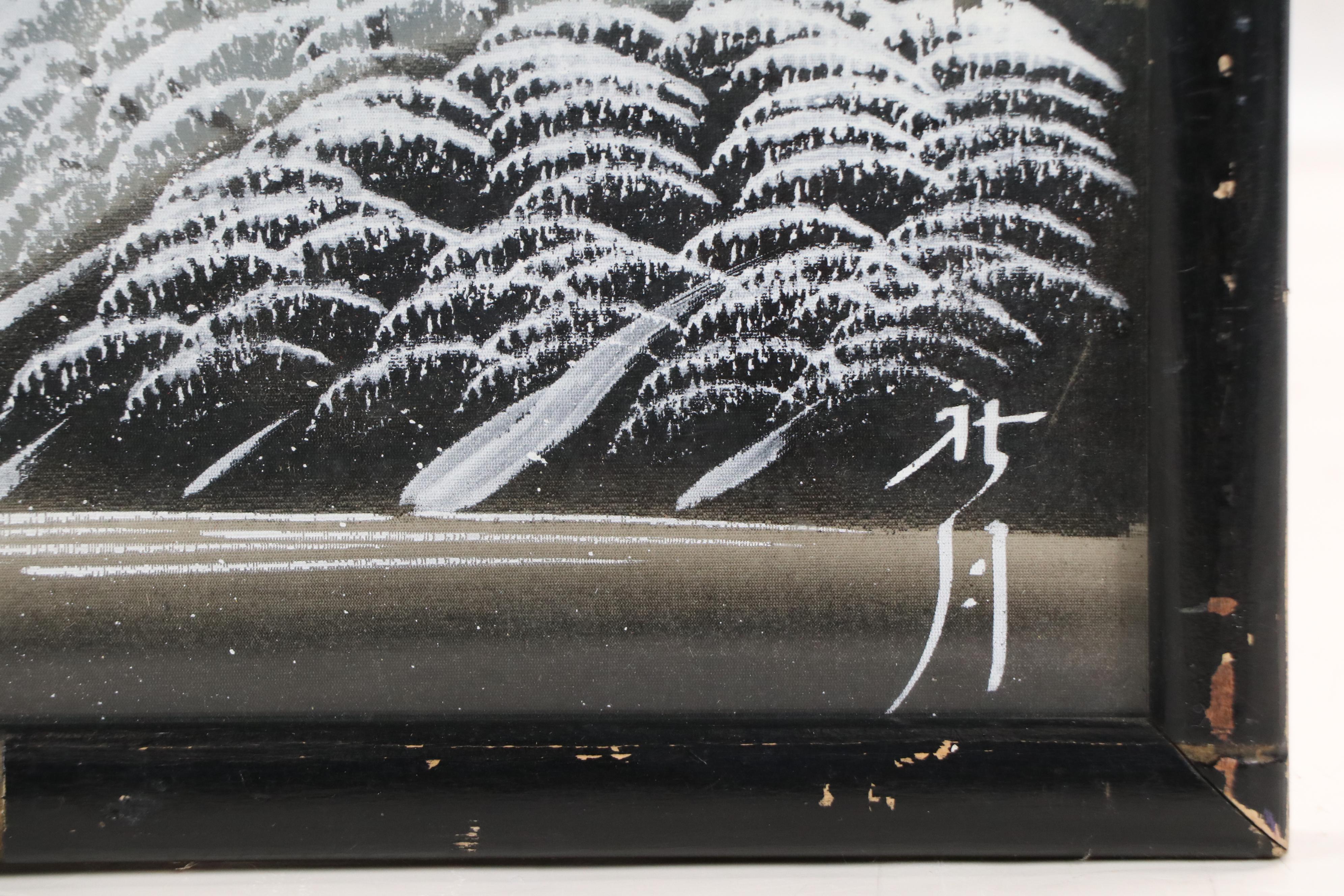 Painting of Japanese Landscape with Mt. Fuji, Mid-20th Century