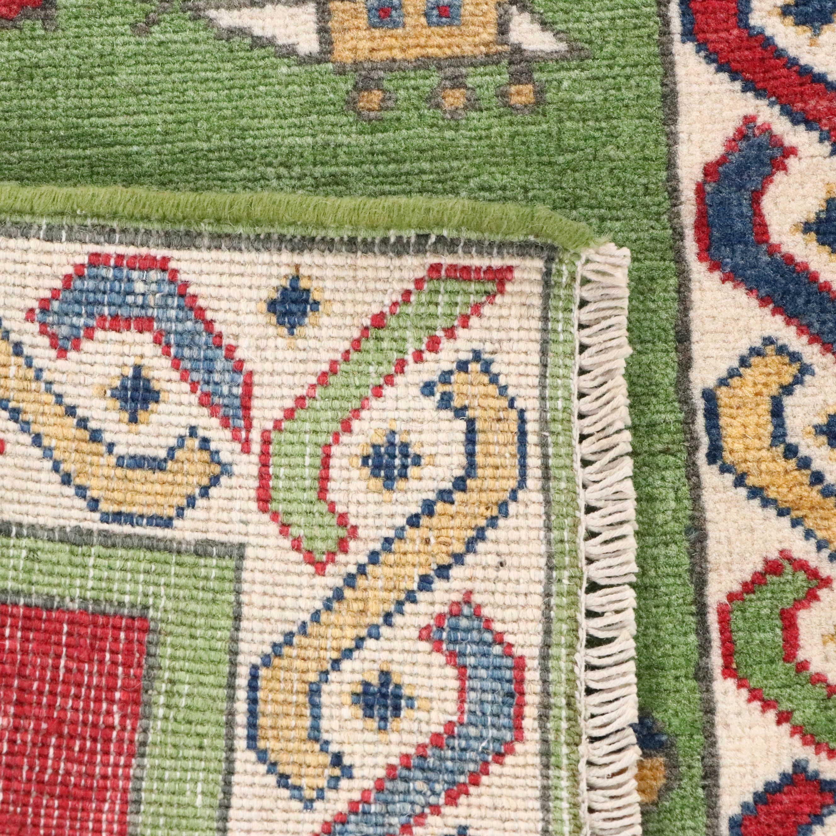 2' x 3' Hand-Knotted Afghan War Rug