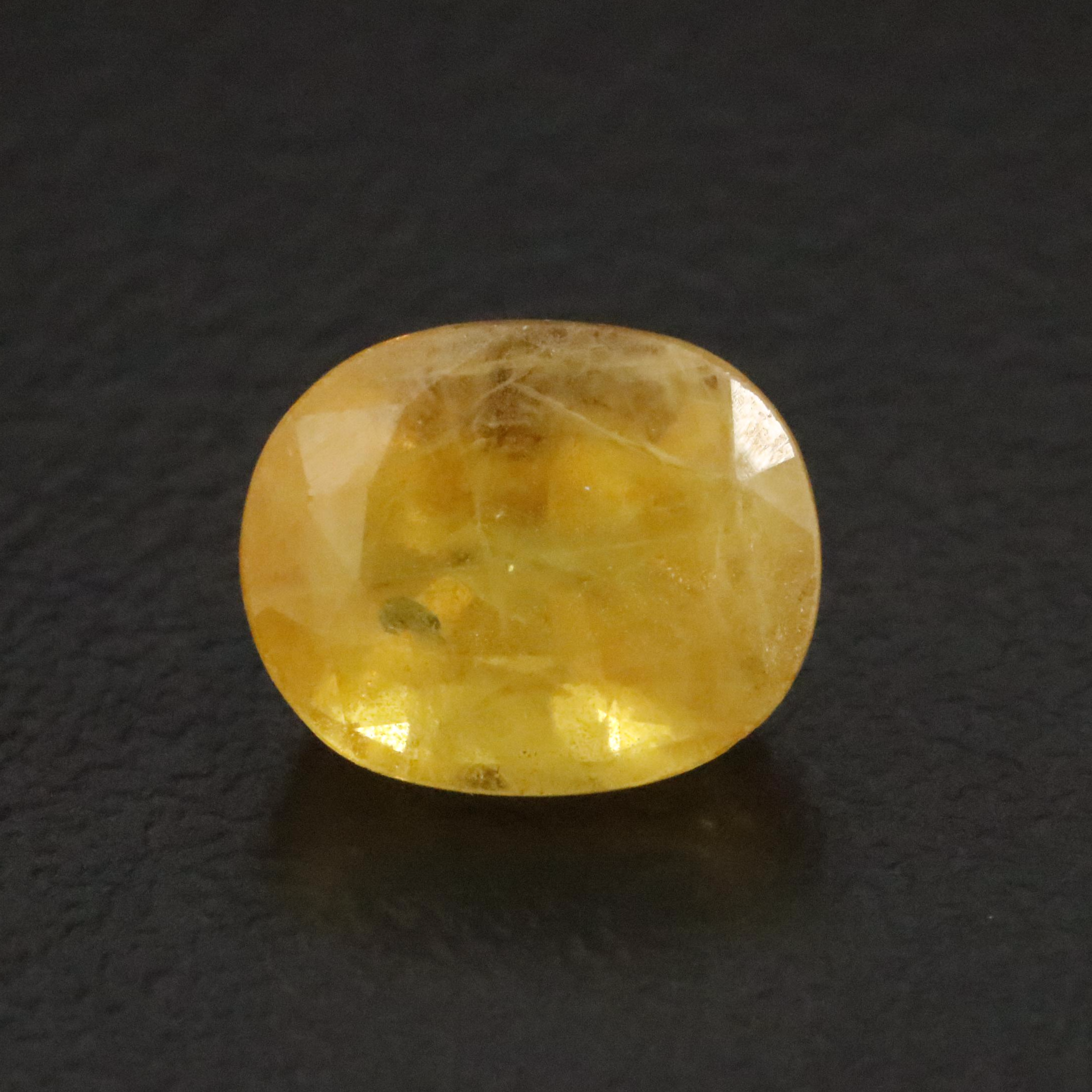 Loose 3.03 CT Yellow Sapphire