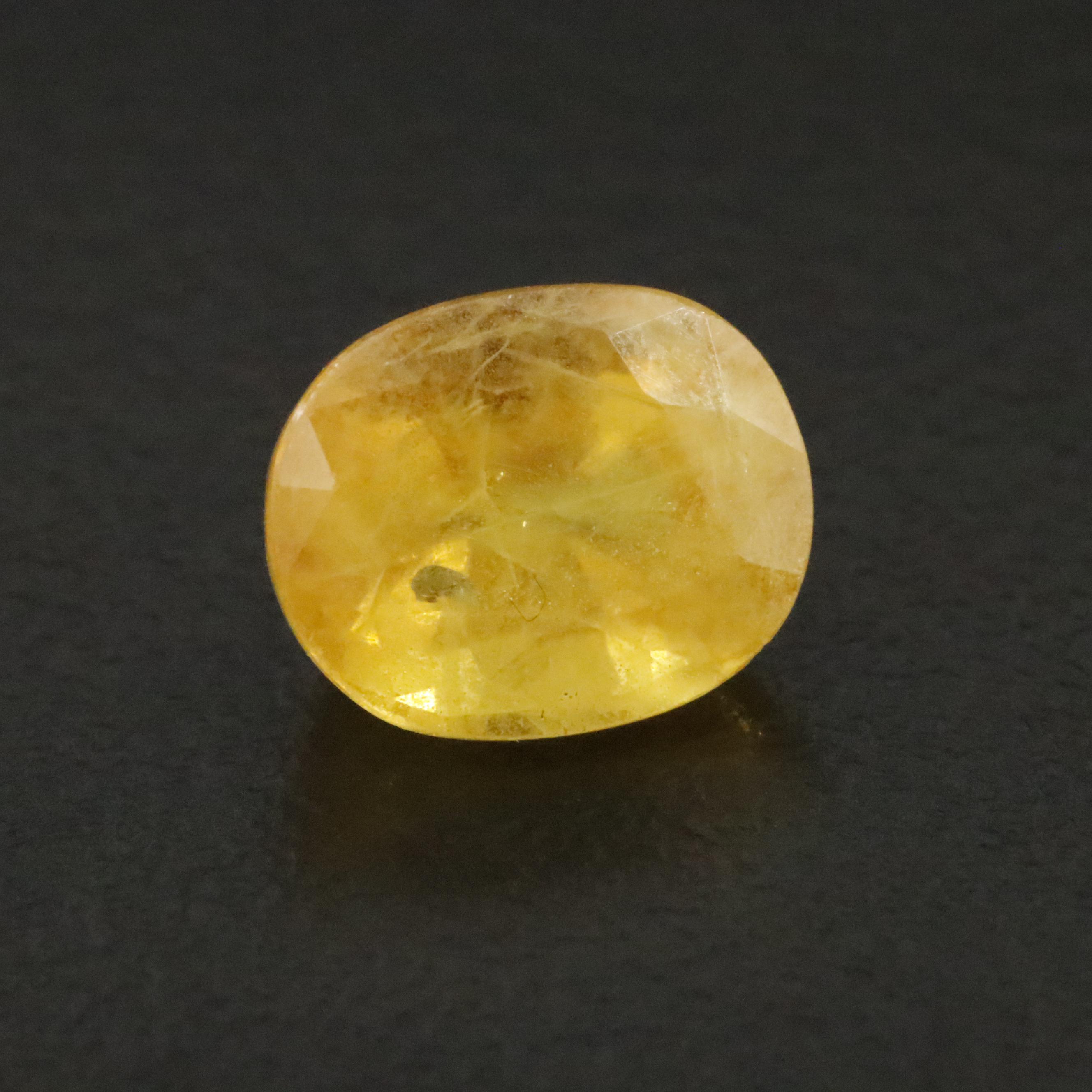 Loose 3.03 CT Yellow Sapphire