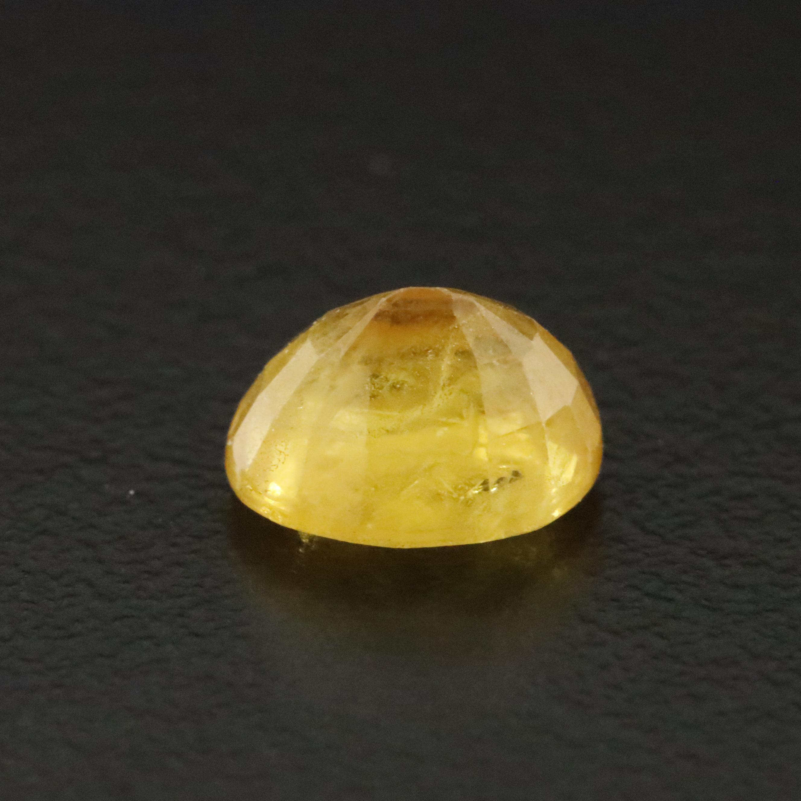 Loose 3.03 CT Yellow Sapphire