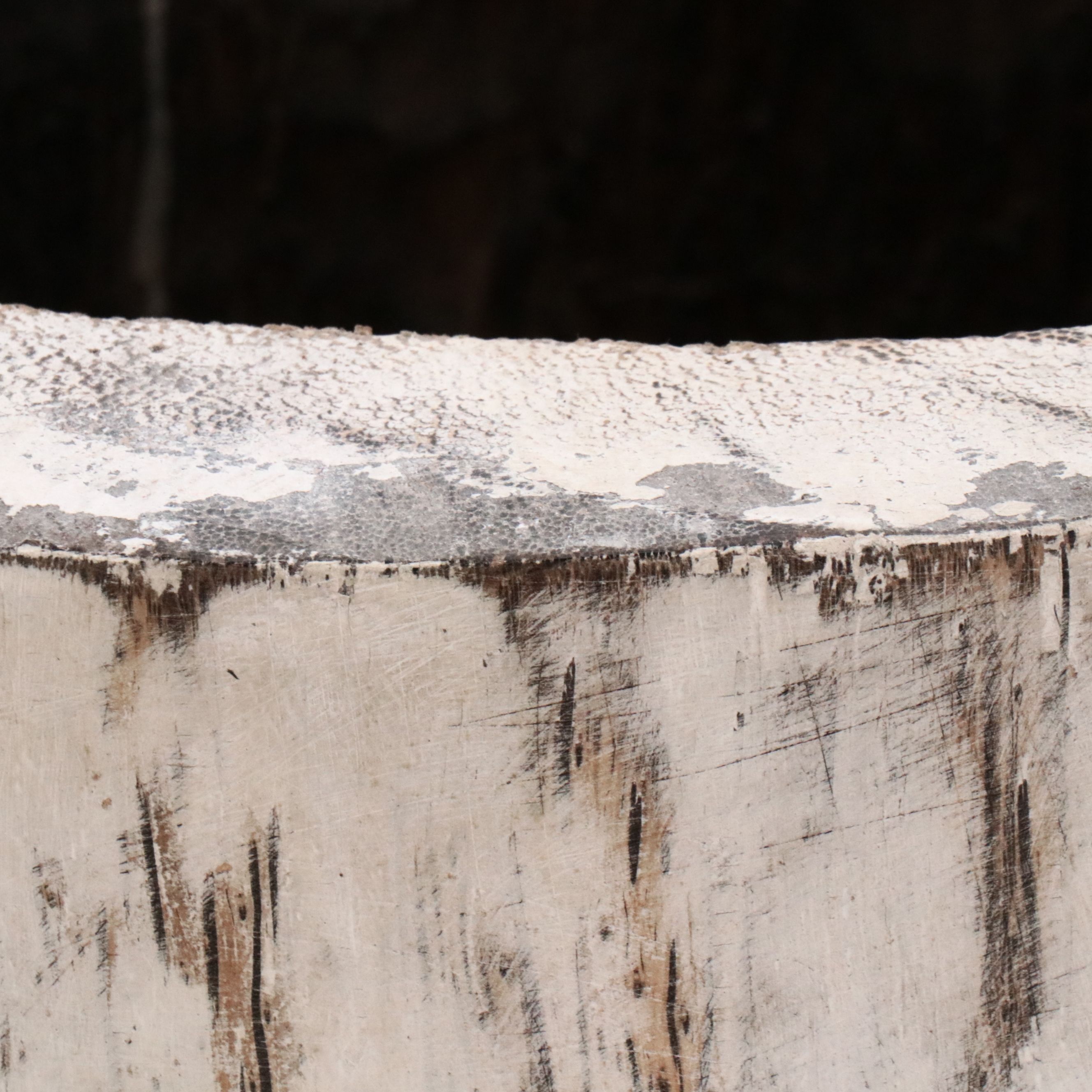 Balinese Style Carved Palm Wood Floor Vase