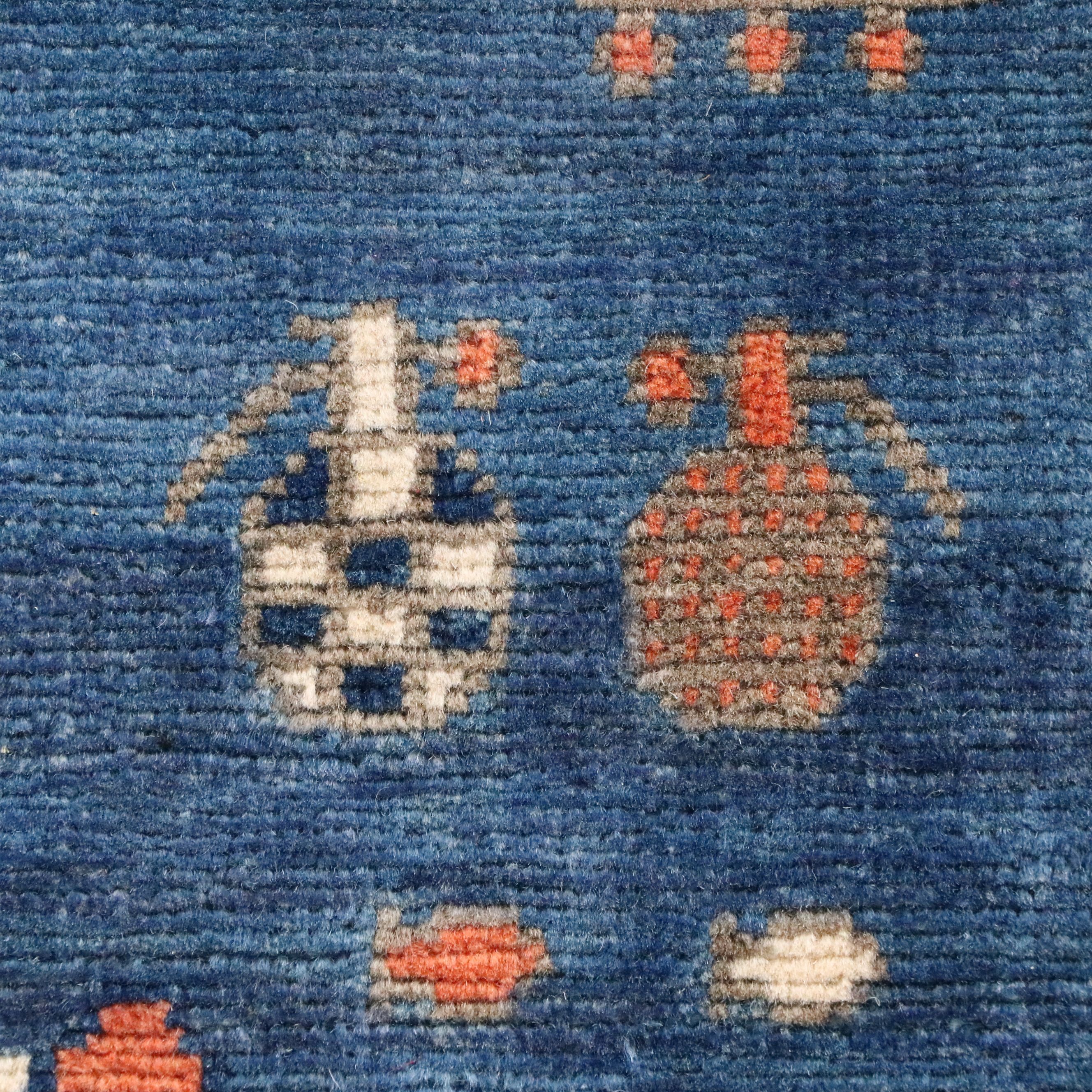 1'11 x 2'11 Hand-Knotted Afghan War Rug