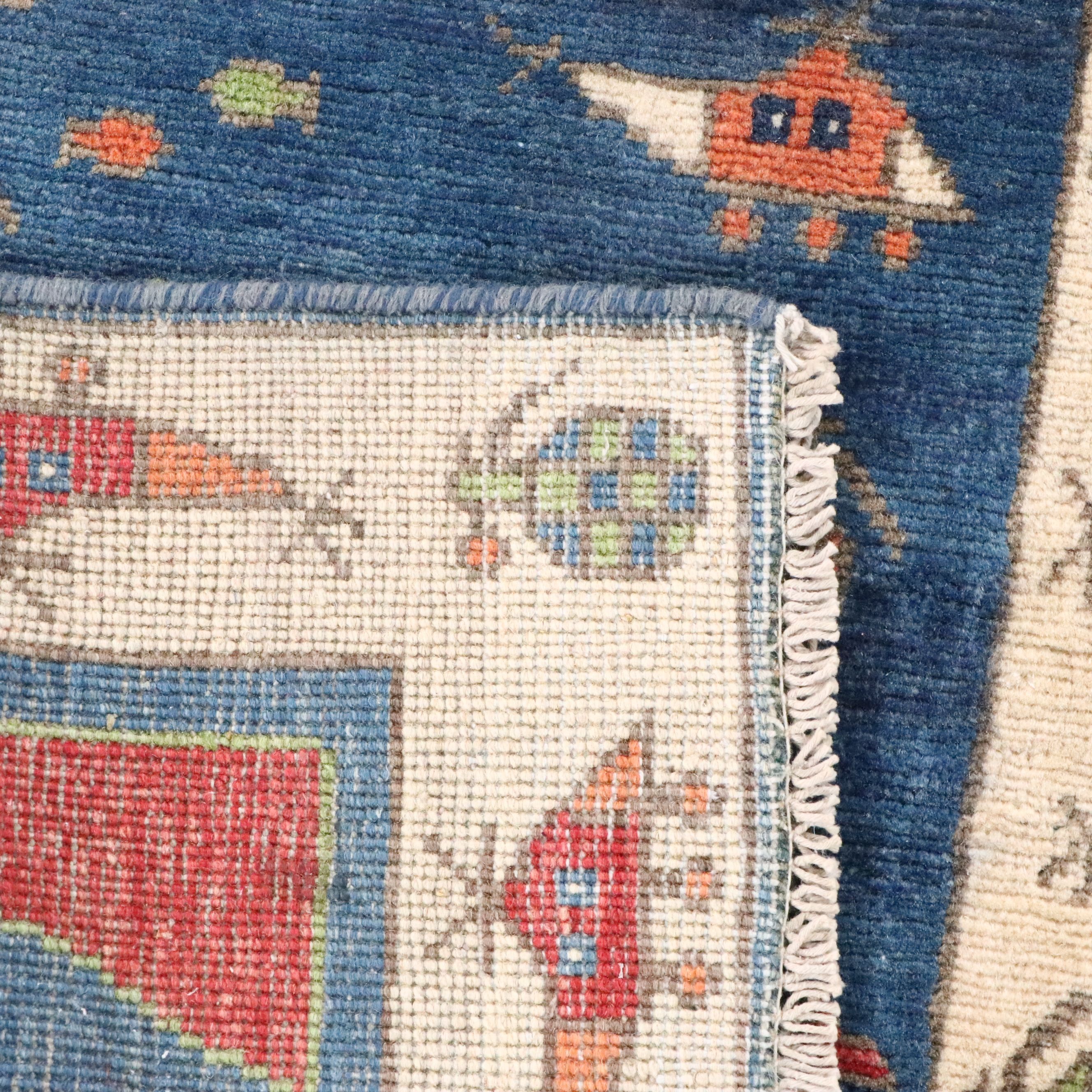 1'11 x 2'11 Hand-Knotted Afghan War Rug