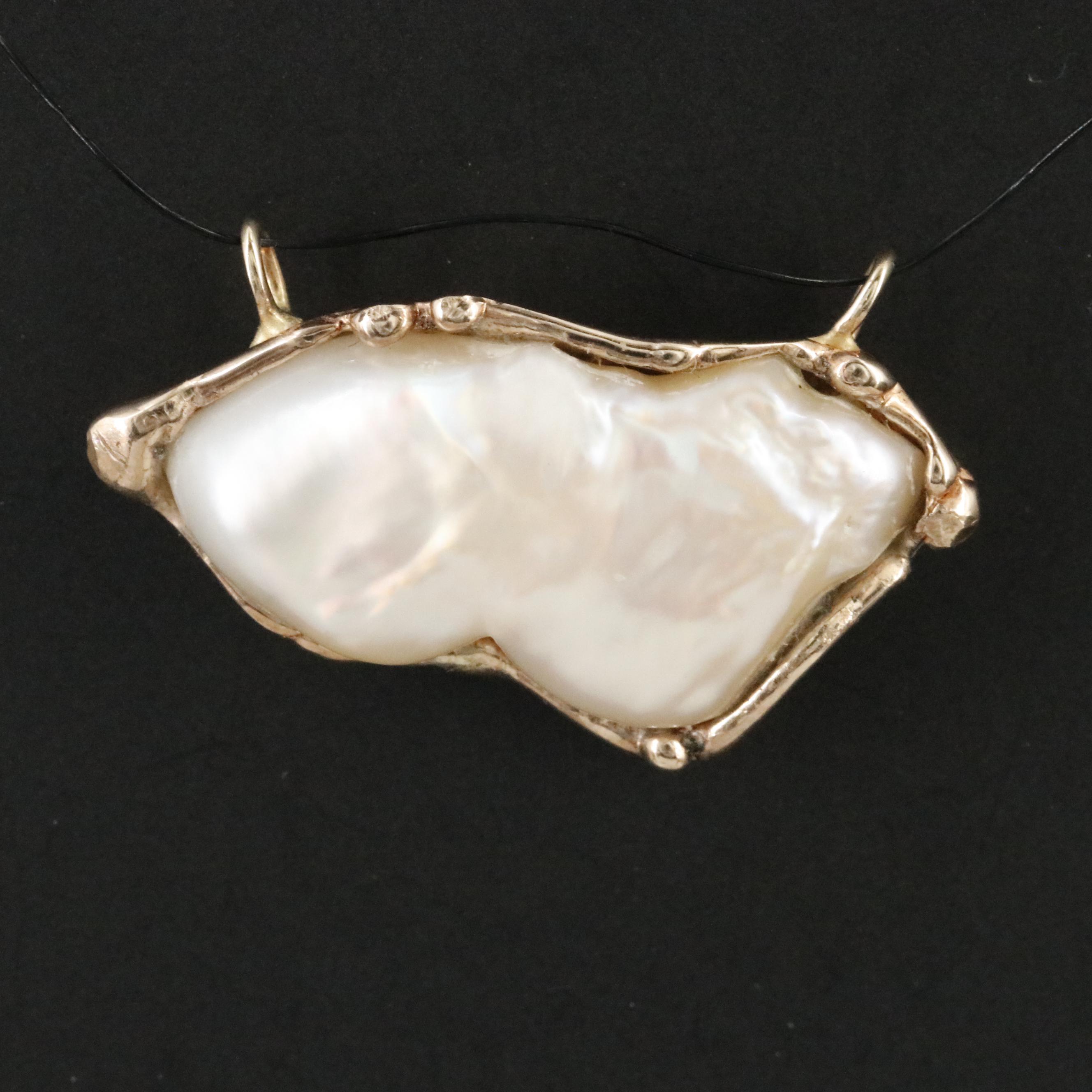14K Pearl Pendant