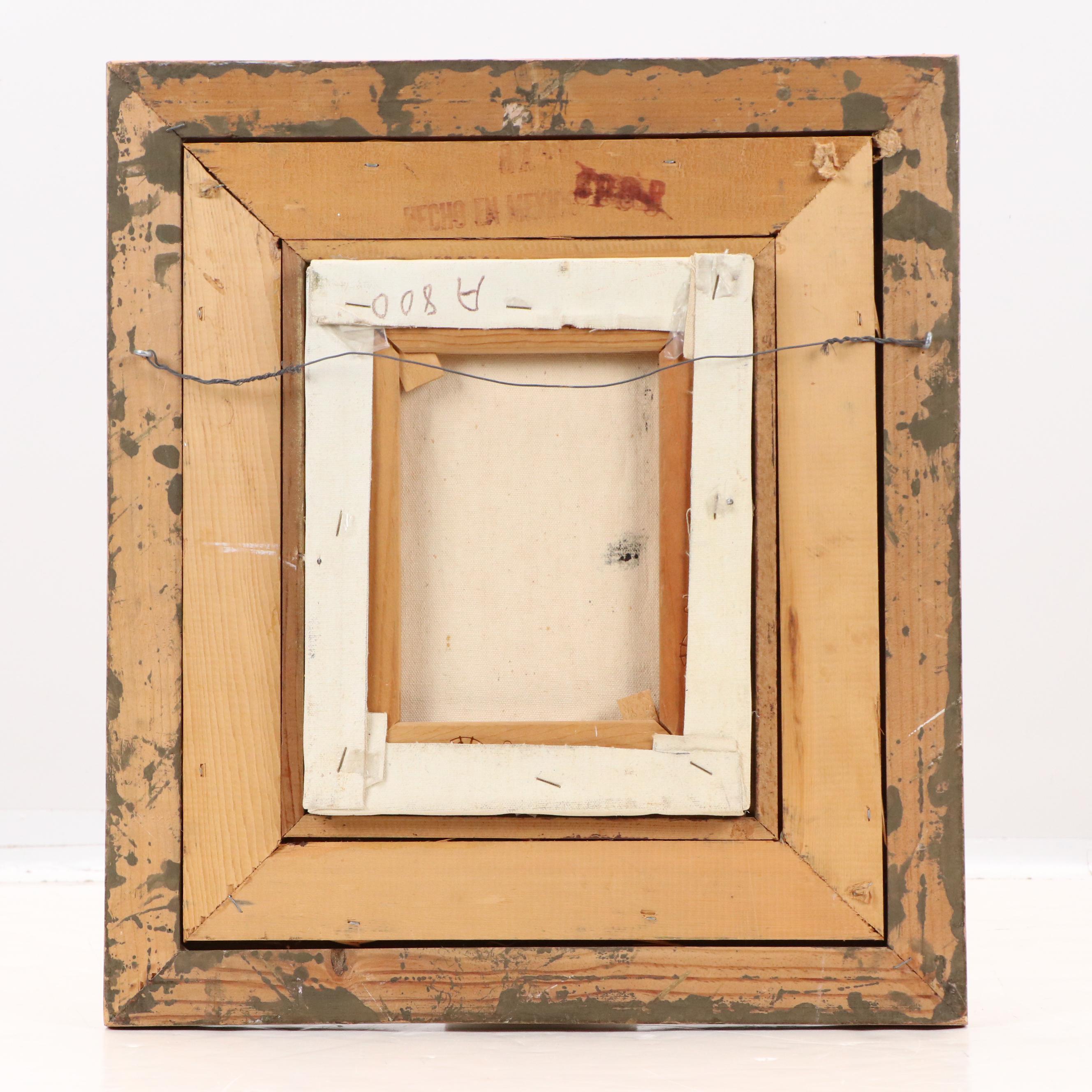 Oil Painting of Abstract Composition, Mid-20th Century