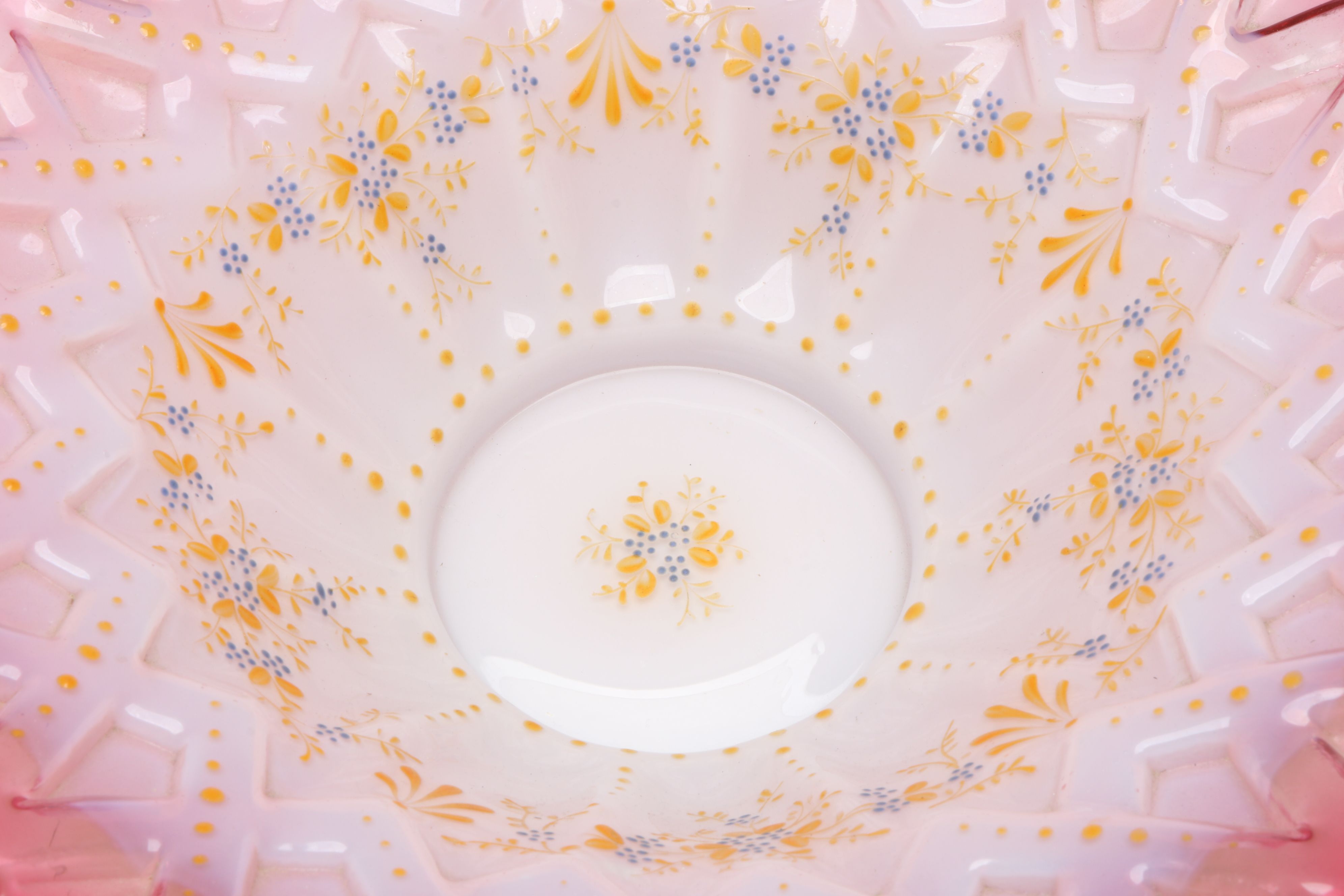 Cranberry Lattice and Ruffled Orange Brides Bowls