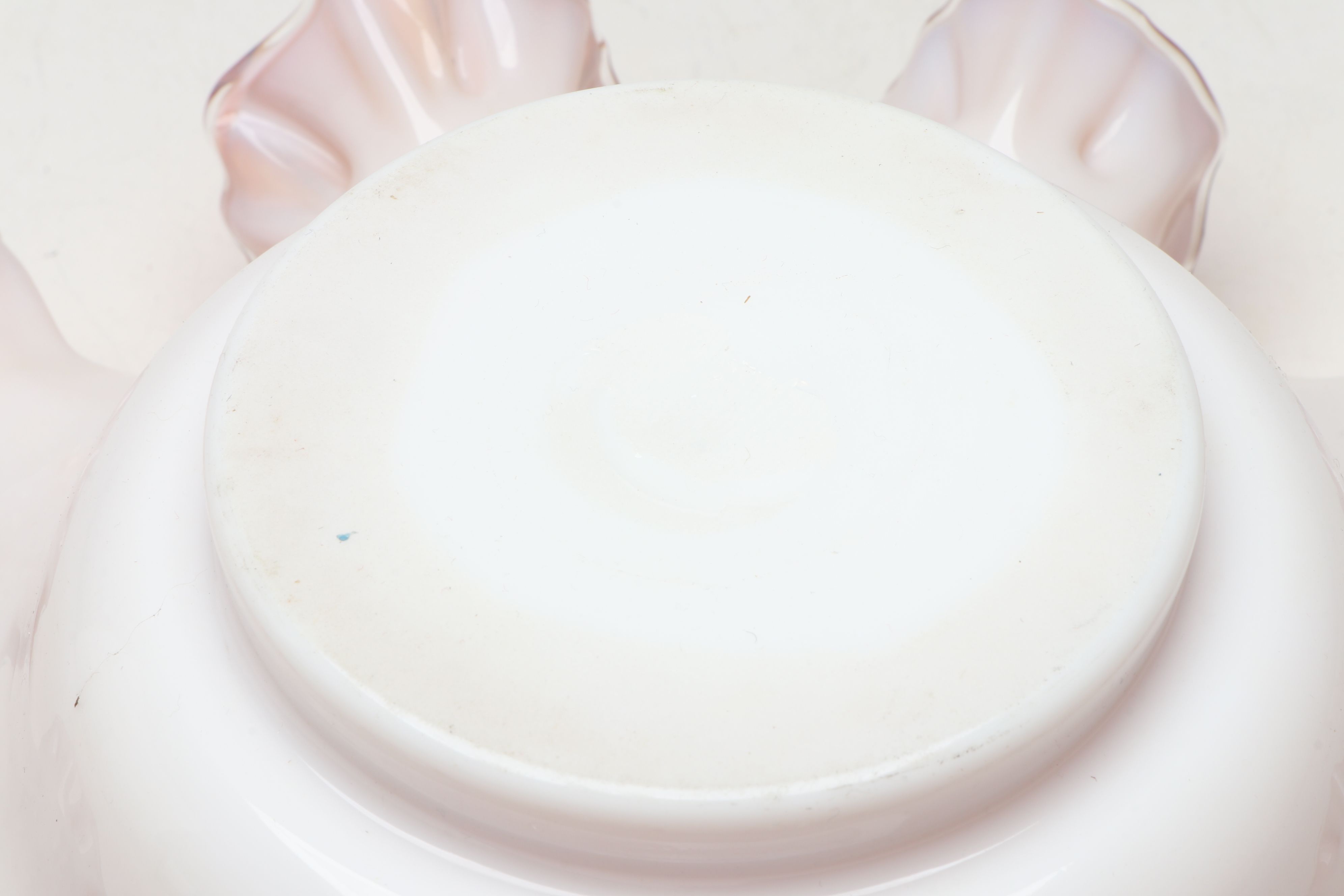 Cranberry Lattice and Ruffled Orange Brides Bowls