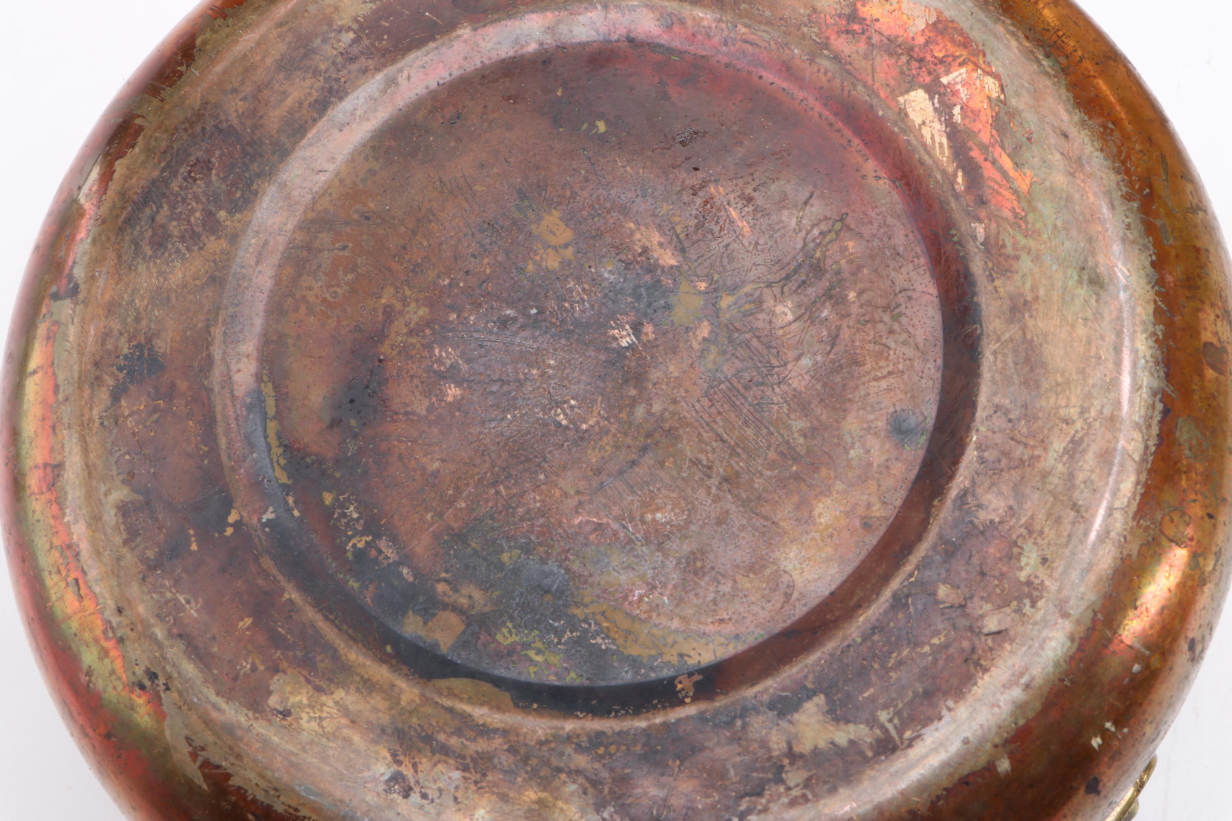 Arts & Crafts Style Hammered Copper Jug with Other Kitchenware