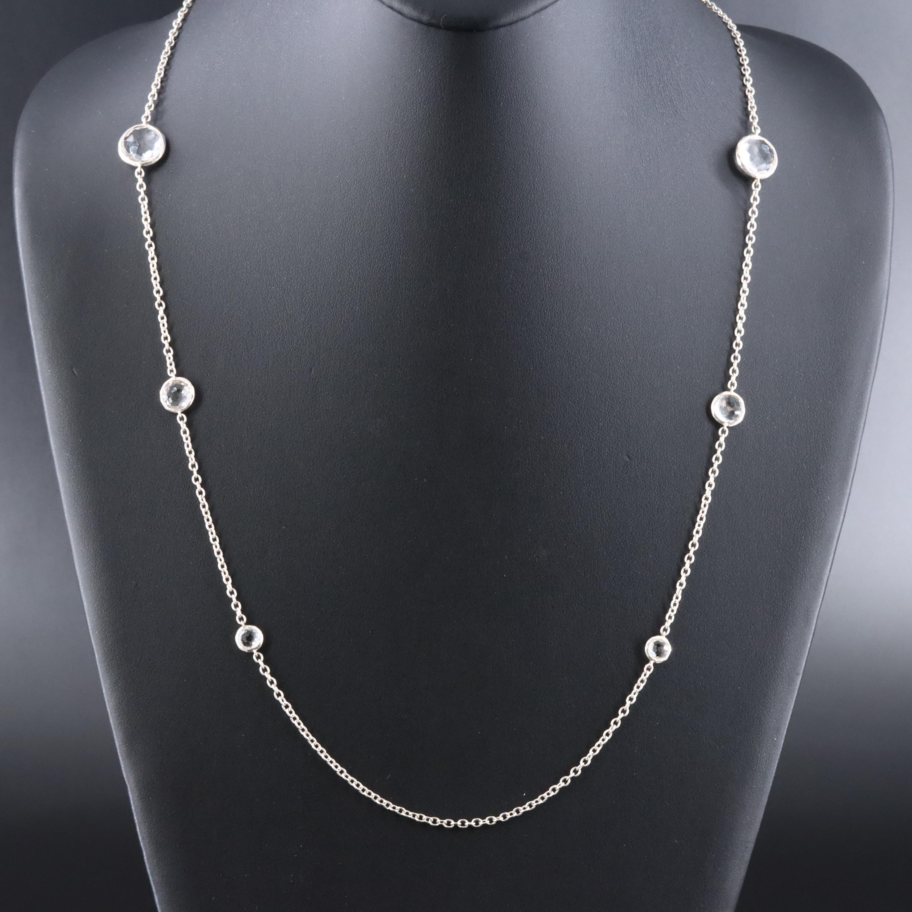 Ippolita Rock Candy Sterling  and Quartz Station Necklace