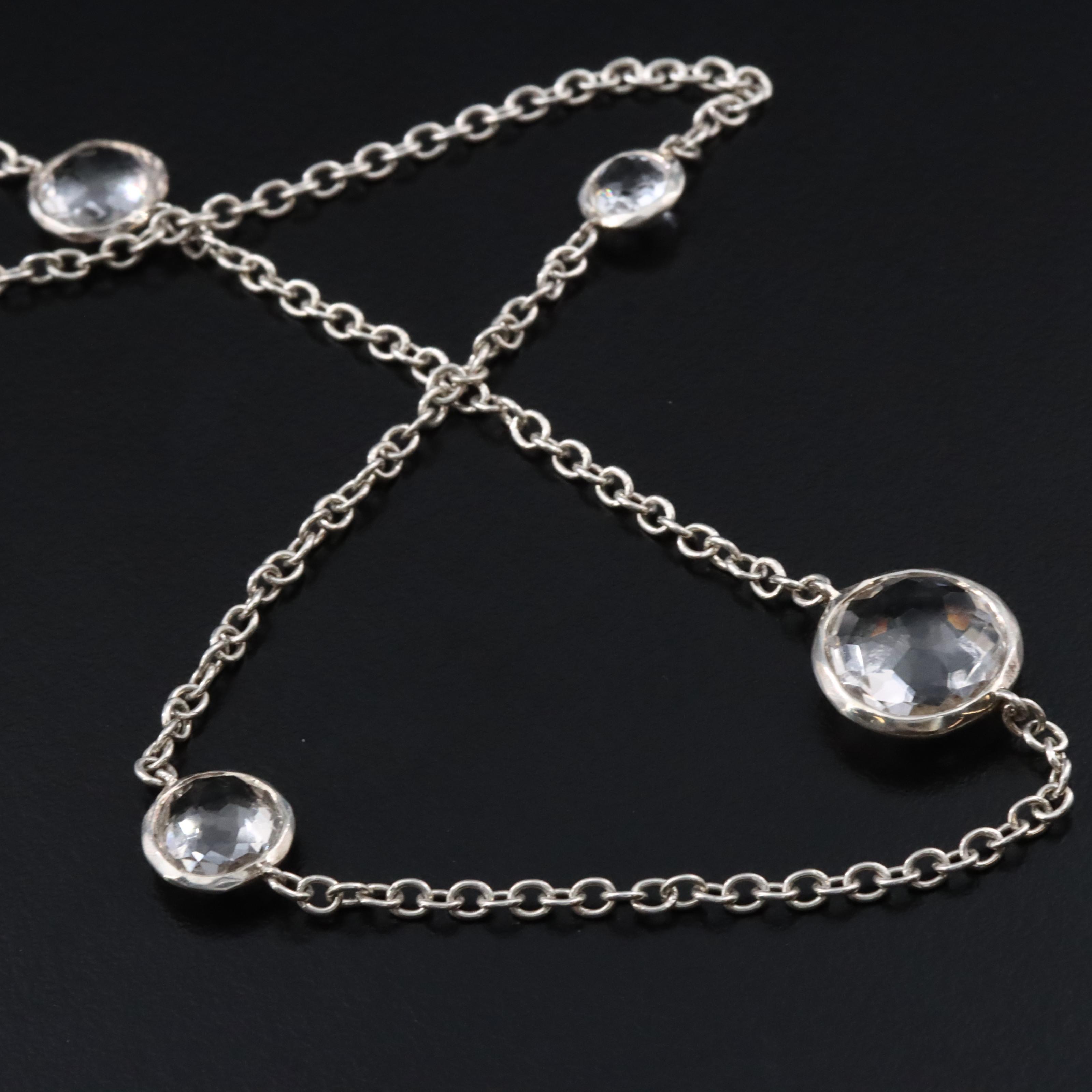 Ippolita Rock Candy Sterling  and Quartz Station Necklace