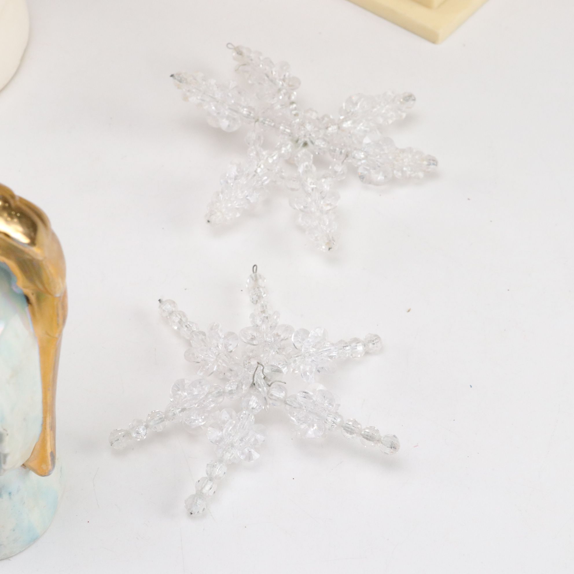 Ceramic Praying Madonna, Illuminated Church Figurines, and More Christmas Decor