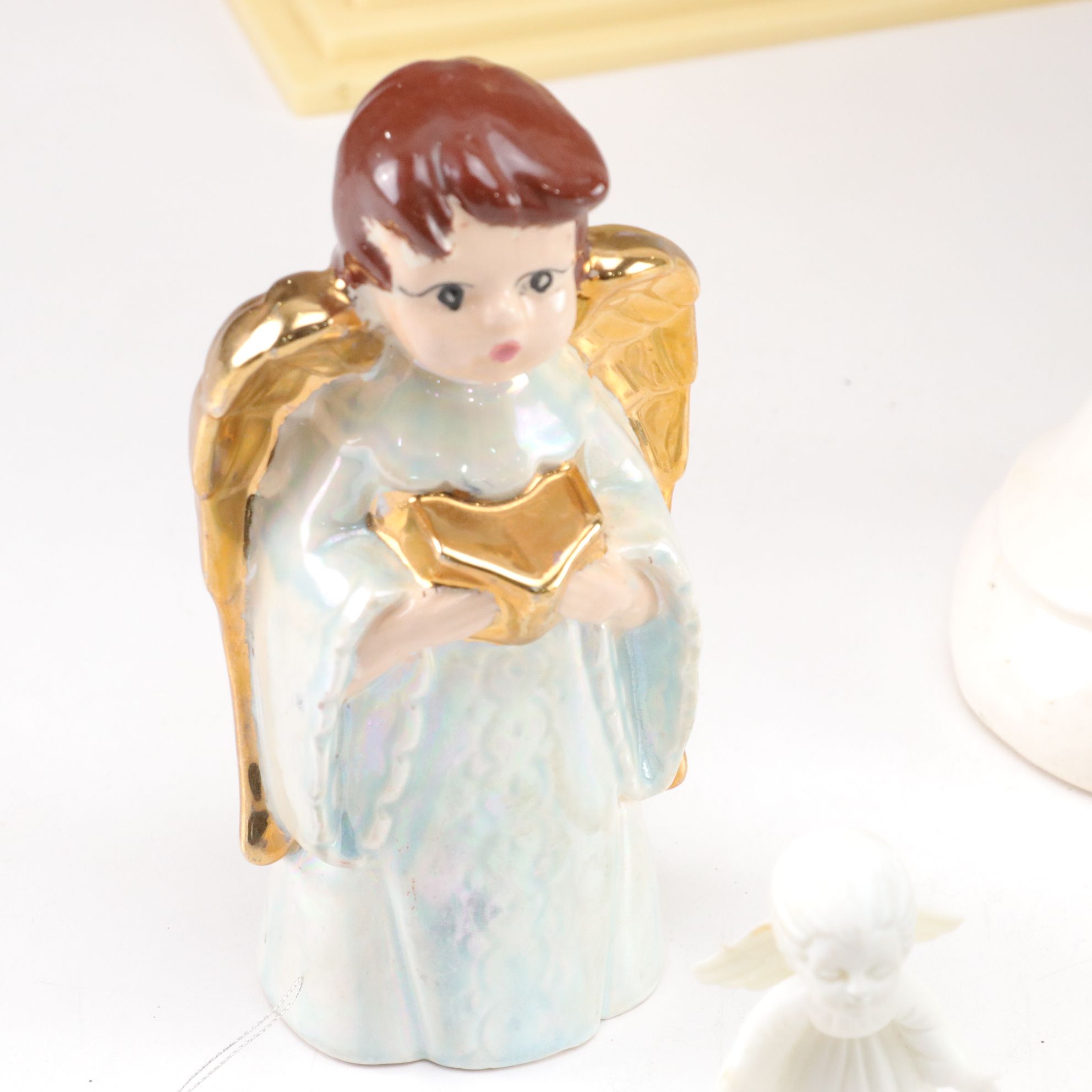Ceramic Praying Madonna, Illuminated Church Figurines, and More Christmas Decor