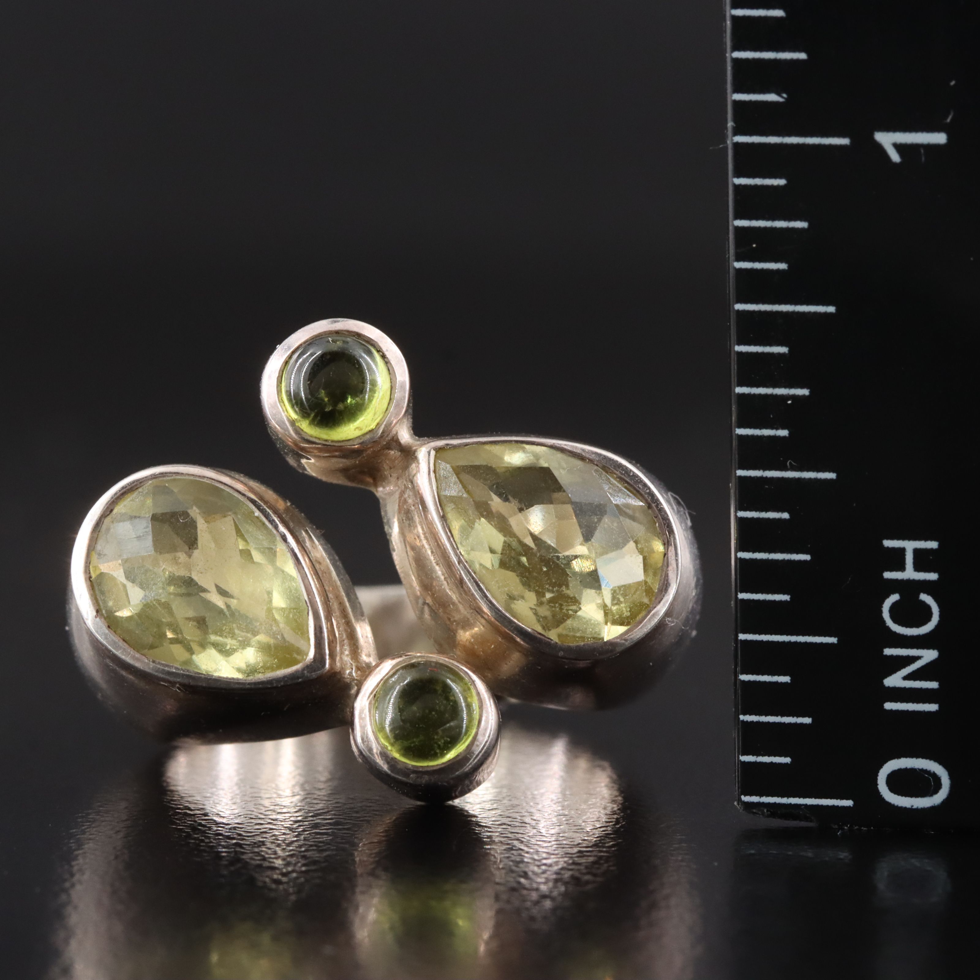 Sterling Citrine Bypass Ring