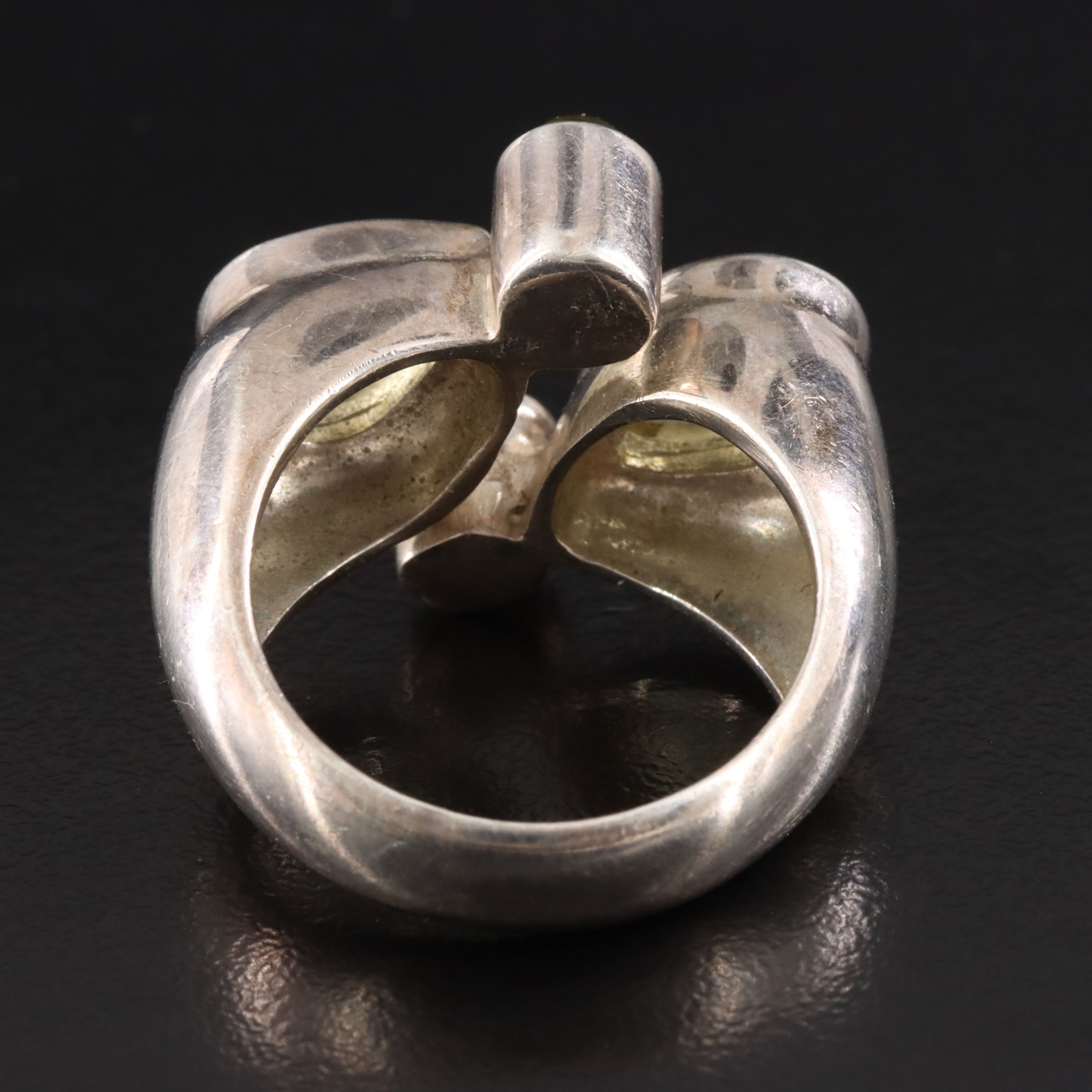 Sterling Citrine Bypass Ring