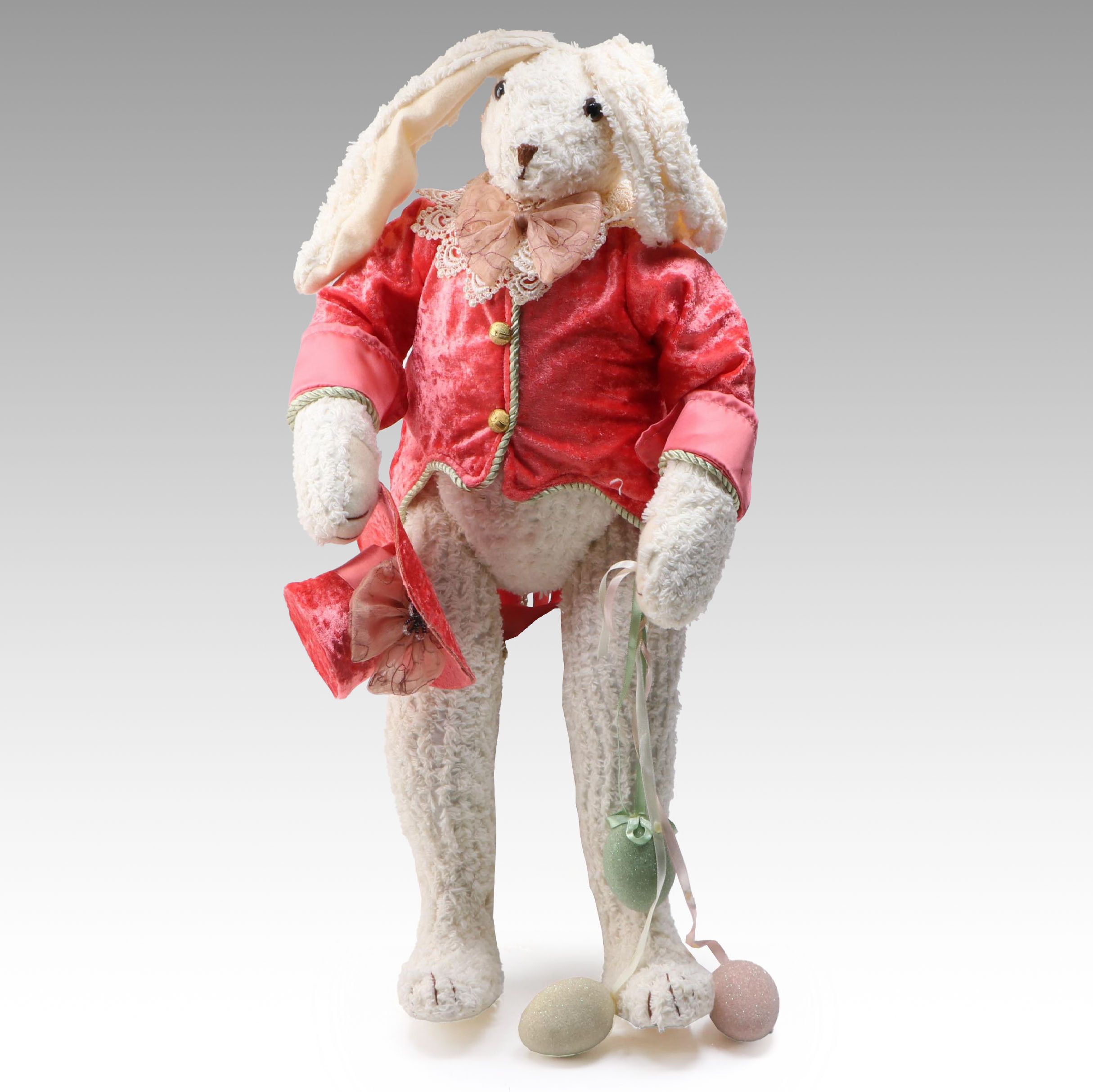 Mark Roberts "Tophat Bunny" Plush Easter Figurine