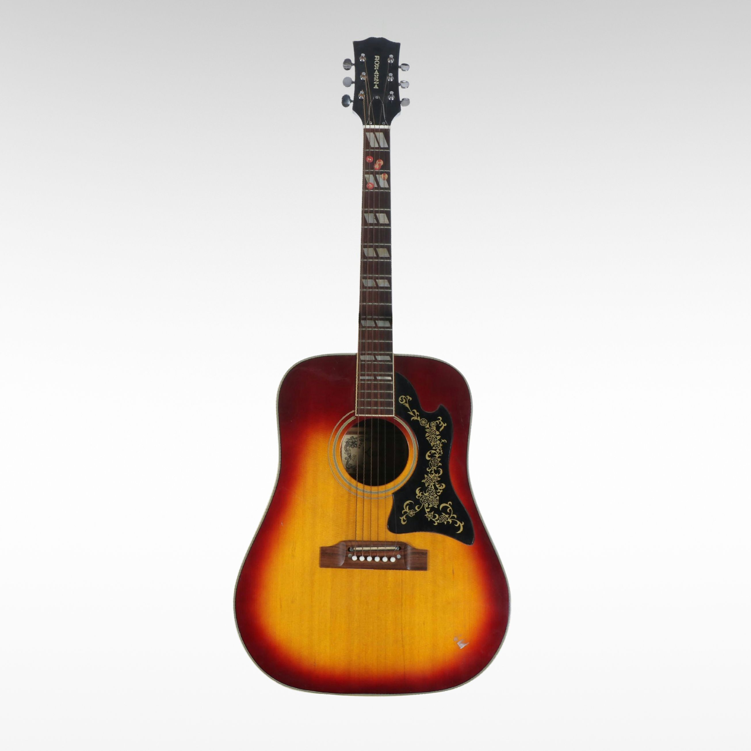 Kent Bonanza Acoustic Guitar with Mother-of-Pearl and Rosewood Fretboard