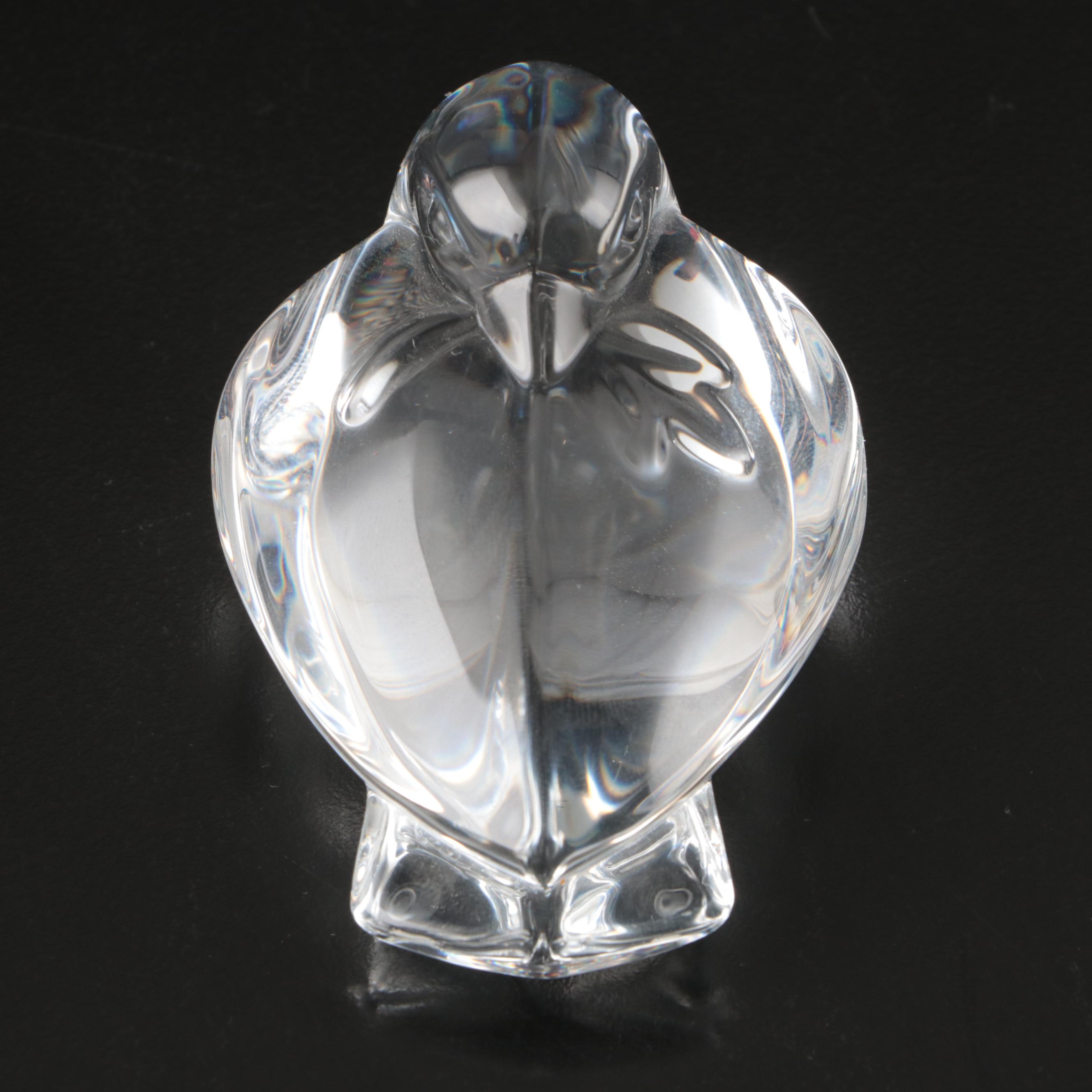 Steuben Art Glass "Dove" and "Rubber Ducky" Hand Coolers by Lloyd Atkins