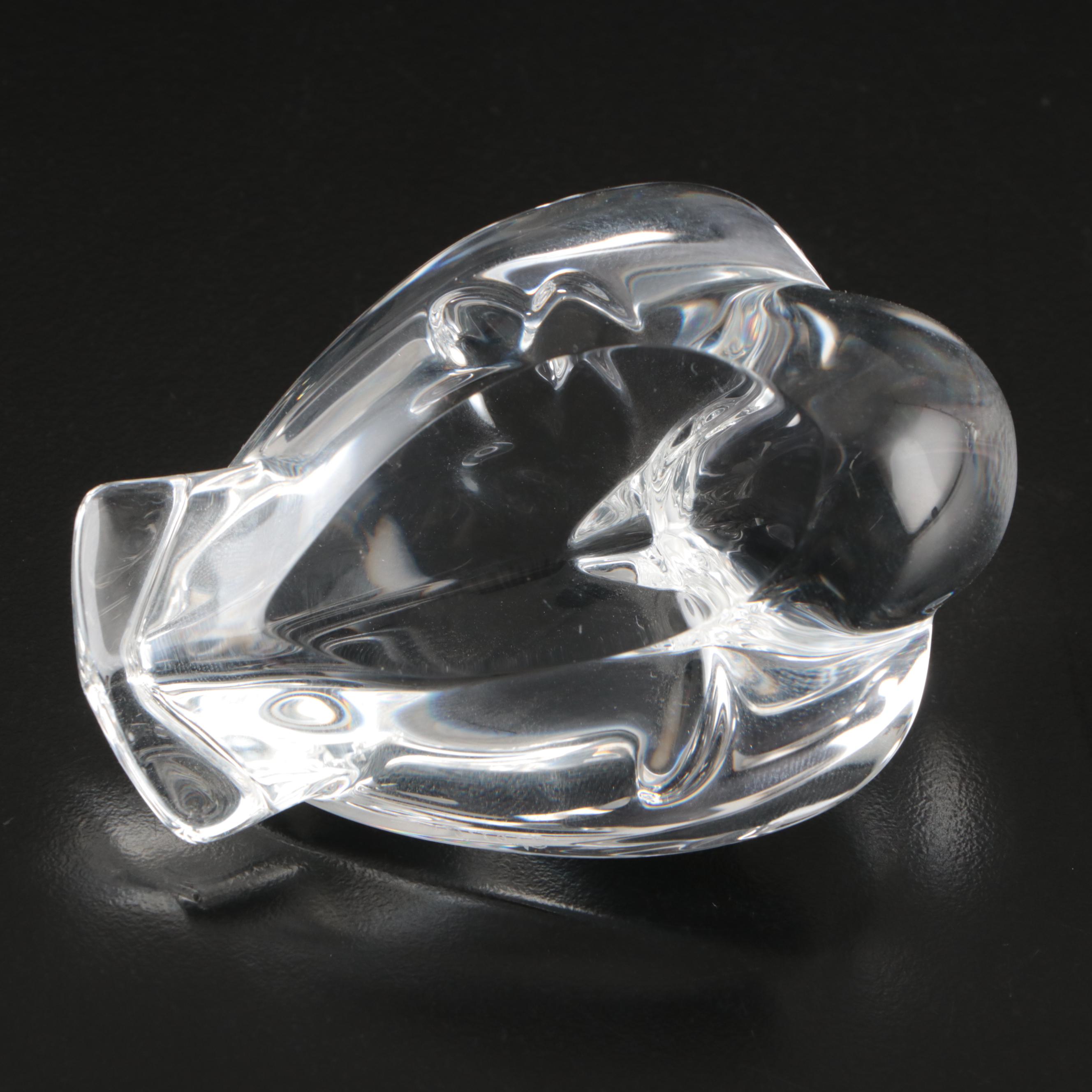 Steuben Art Glass "Dove" and "Rubber Ducky" Hand Coolers by Lloyd Atkins