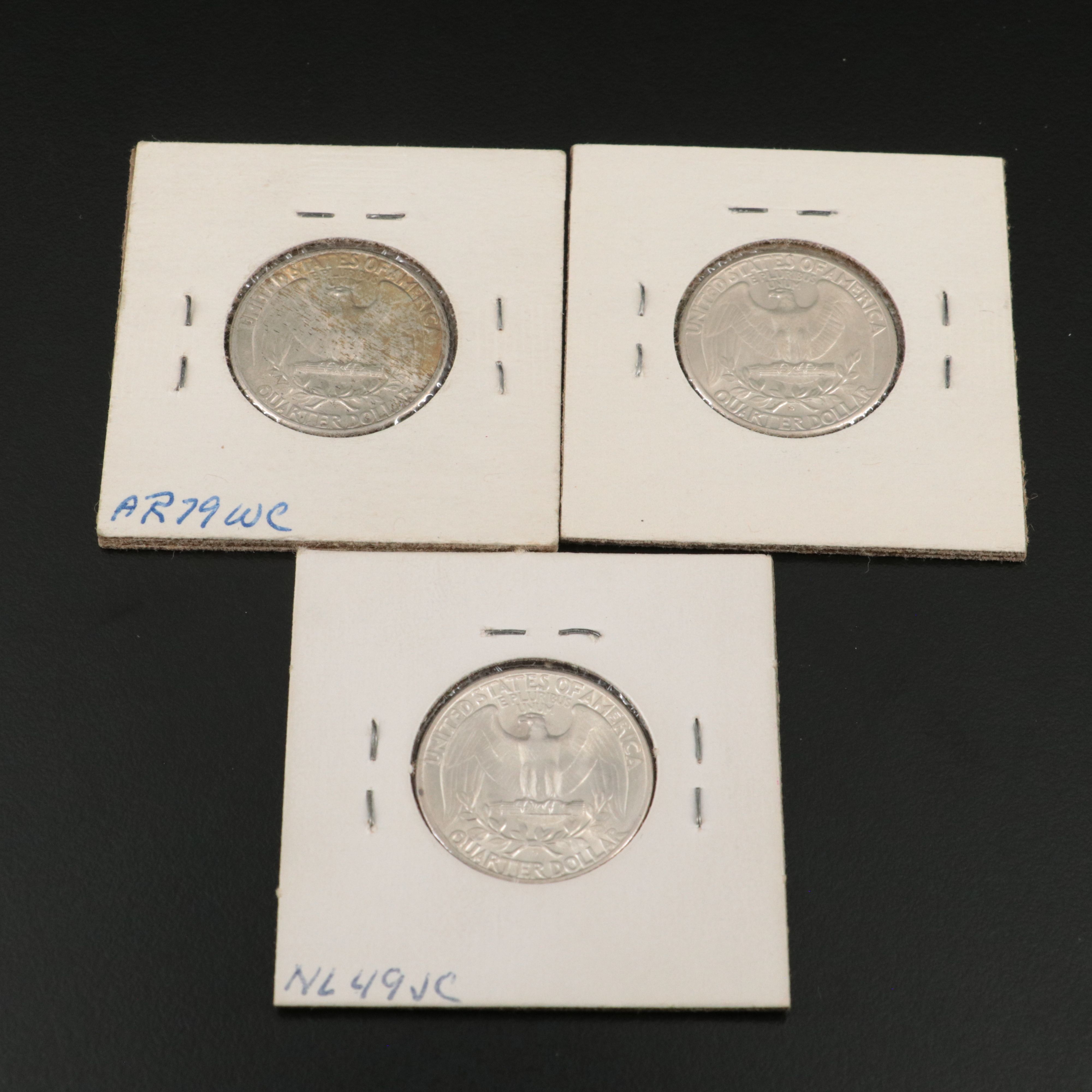 Mercury Dimes, Washington Quarters, and Walking Liberty Half Dollars