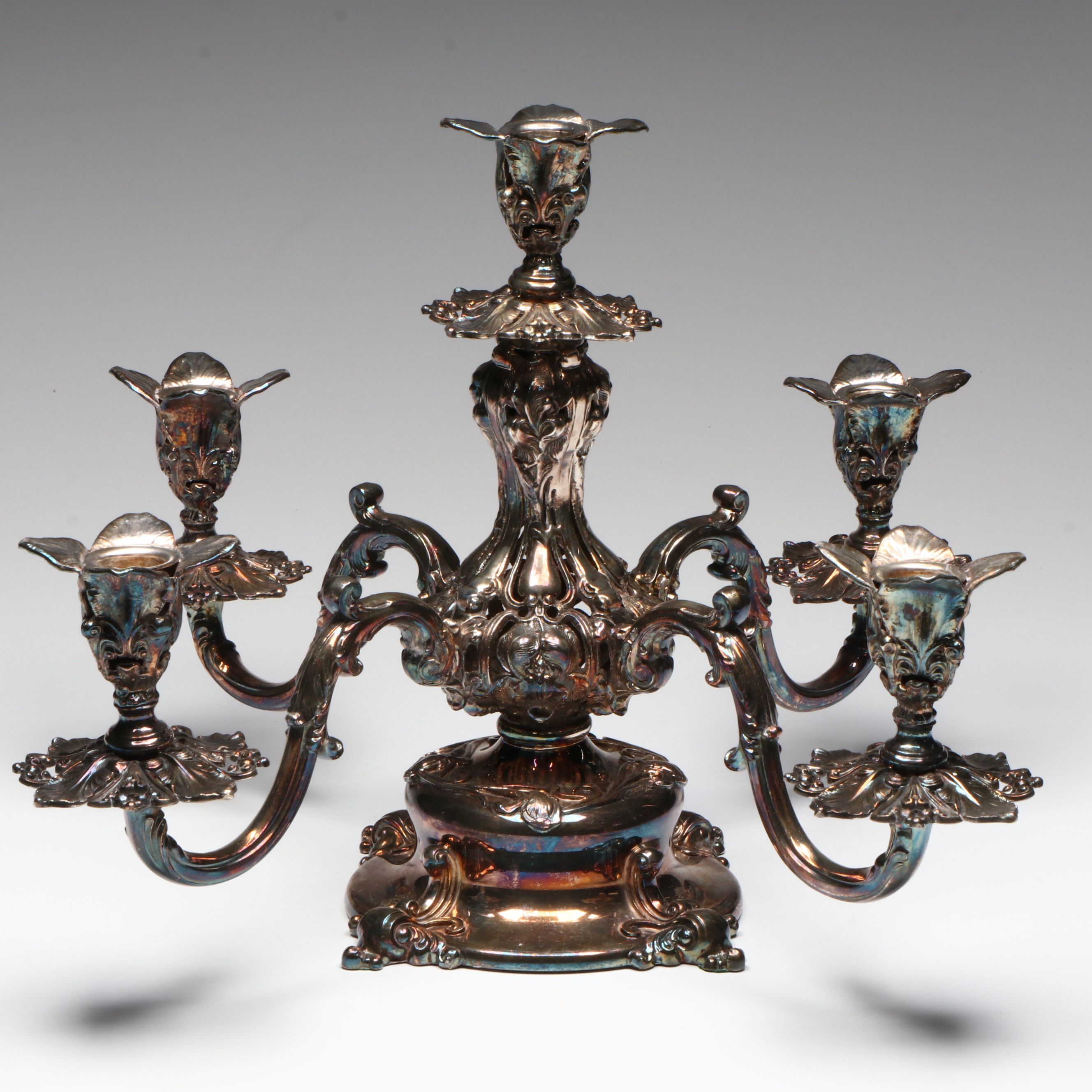 Reed & Barton Rococo Style Silver Plate Epergne Base