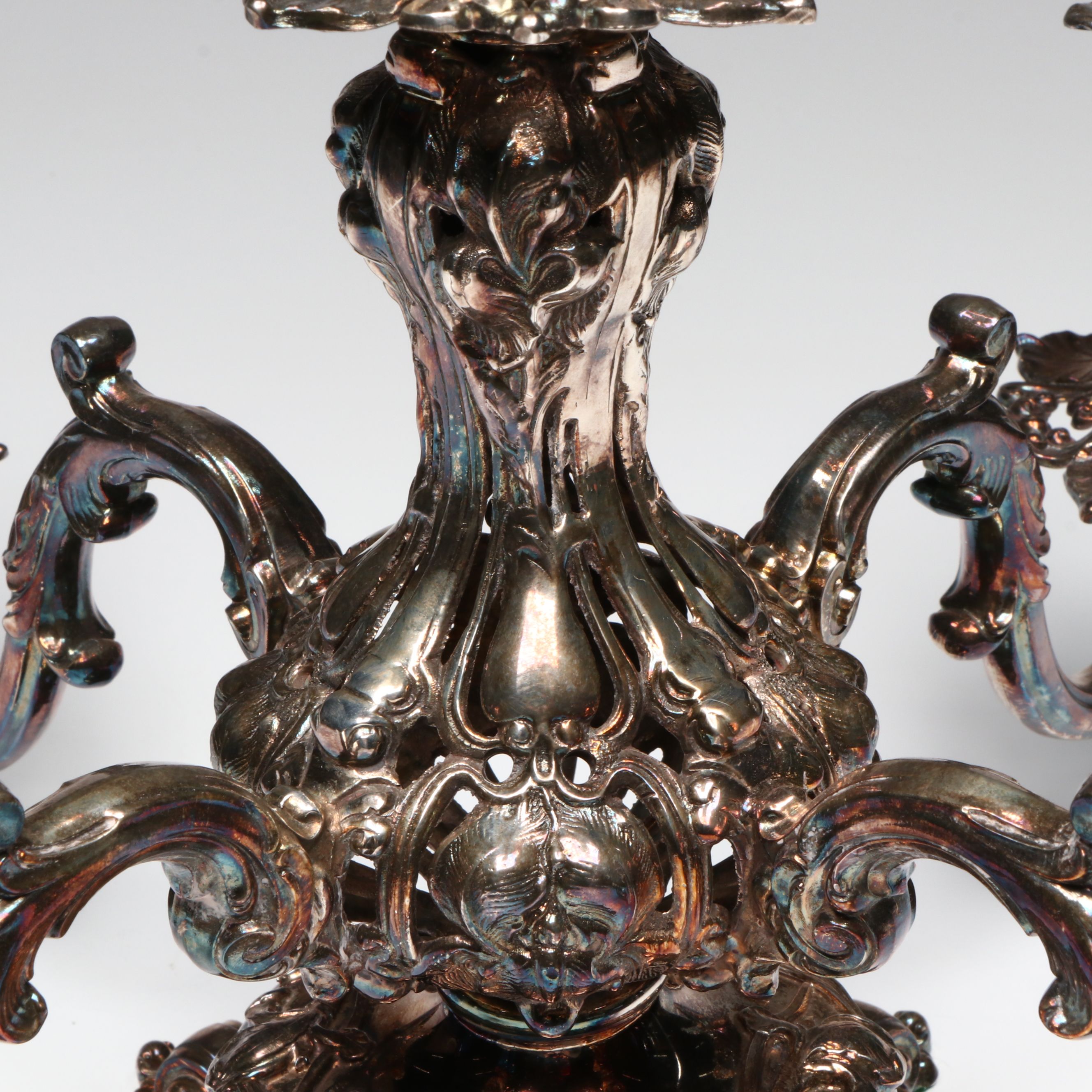 Reed & Barton Rococo Style Silver Plate Epergne Base