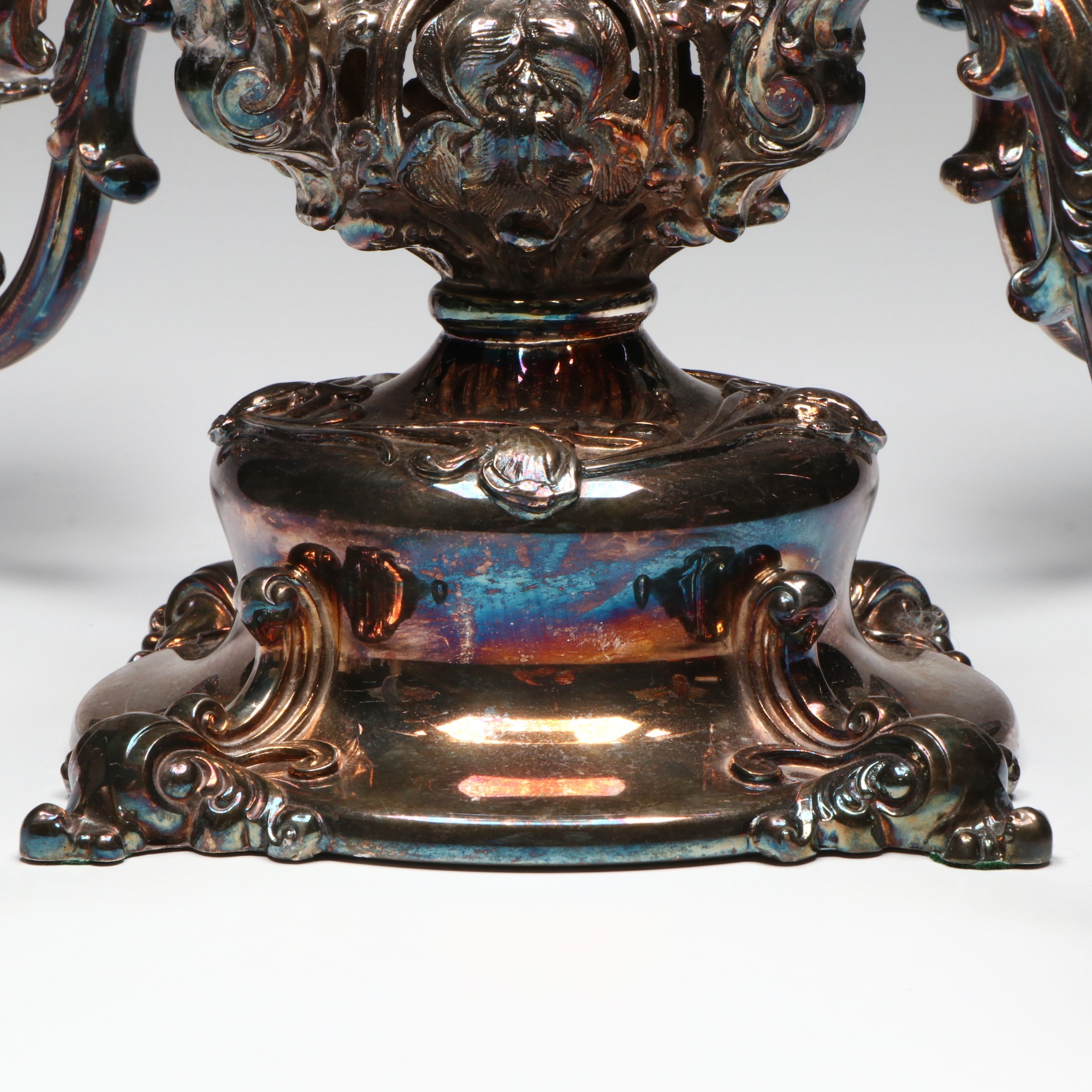 Reed & Barton Rococo Style Silver Plate Epergne Base
