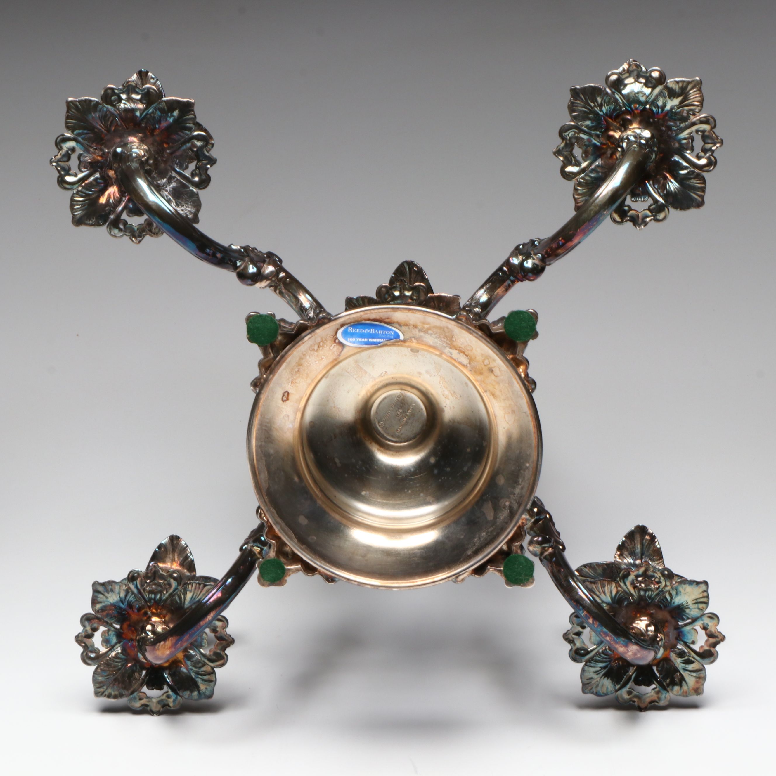 Reed & Barton Rococo Style Silver Plate Epergne Base