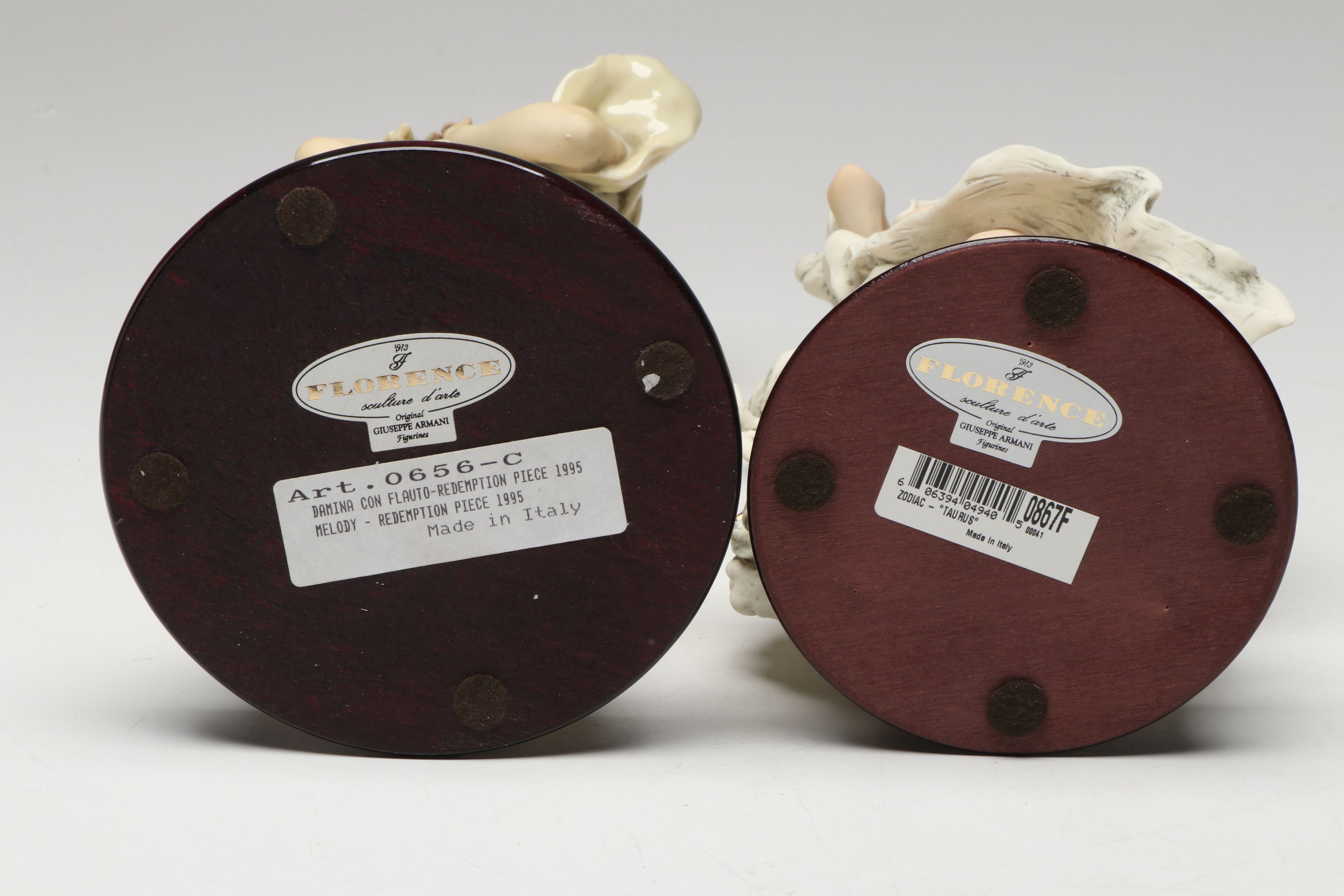 Giuseppe Armani "Melody" and "Taurus" Porcelain Figures