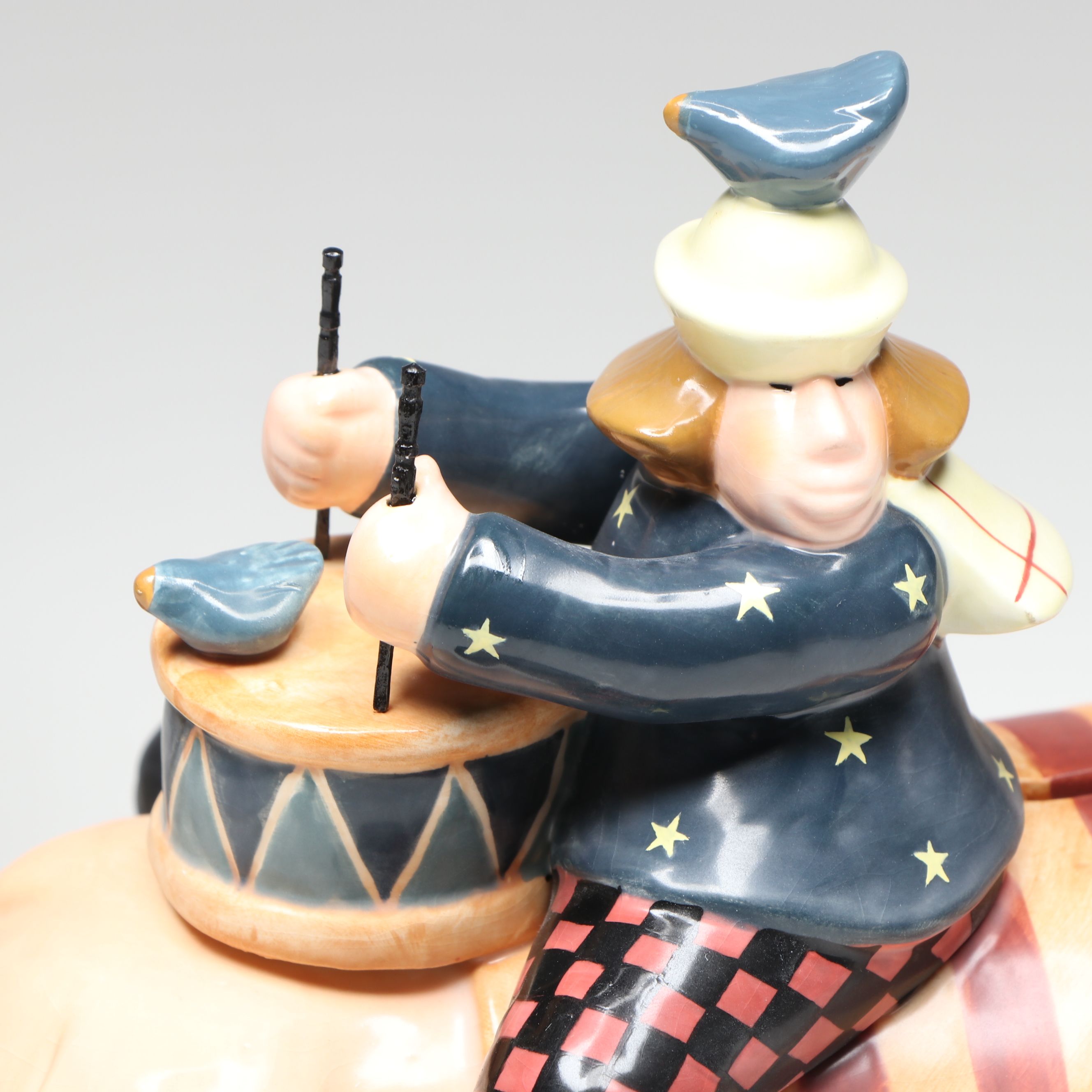 Williraye Studio "As American as Apple Pie" Figurine and Other Bank