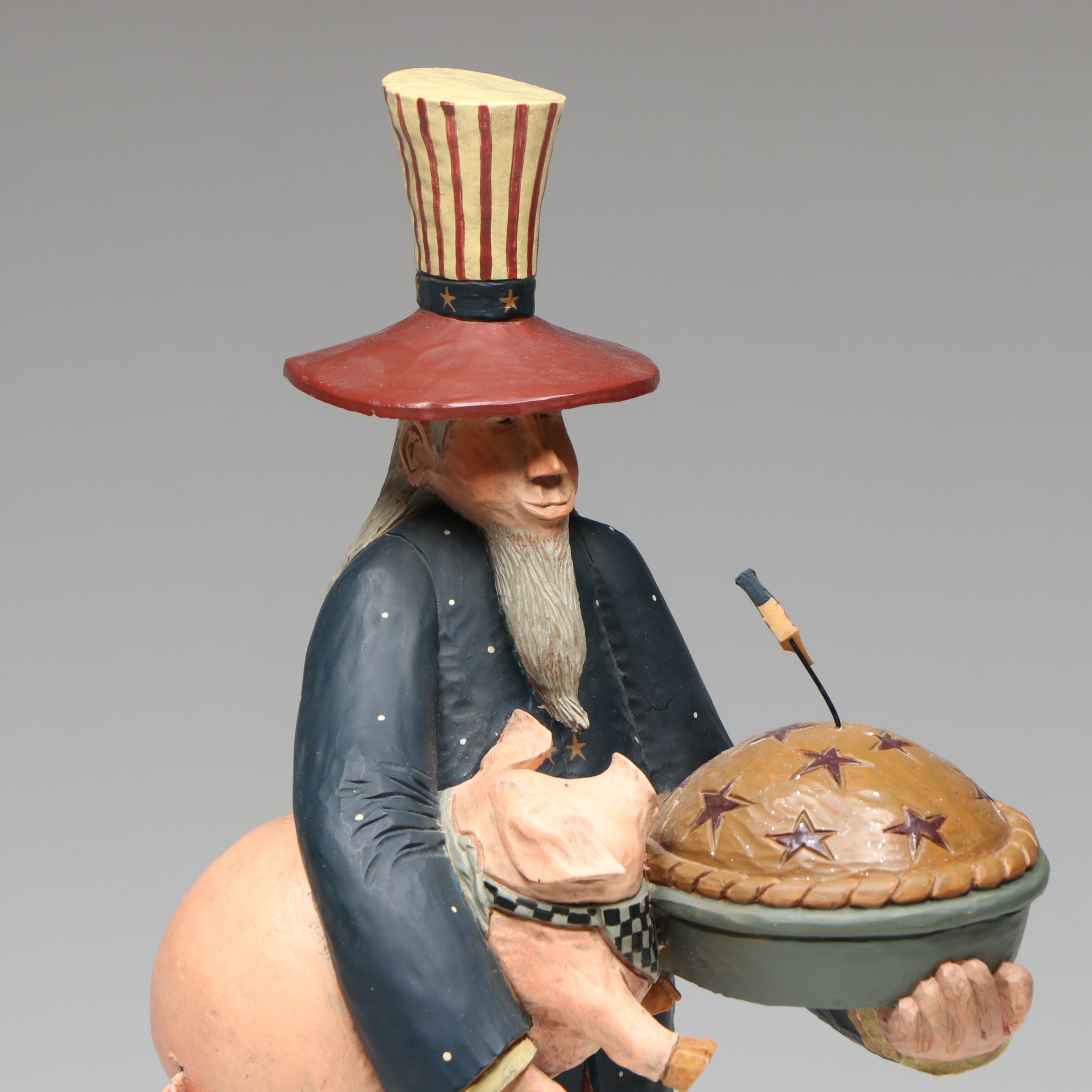 Williraye Studio "As American as Apple Pie" Figurine and Other Bank