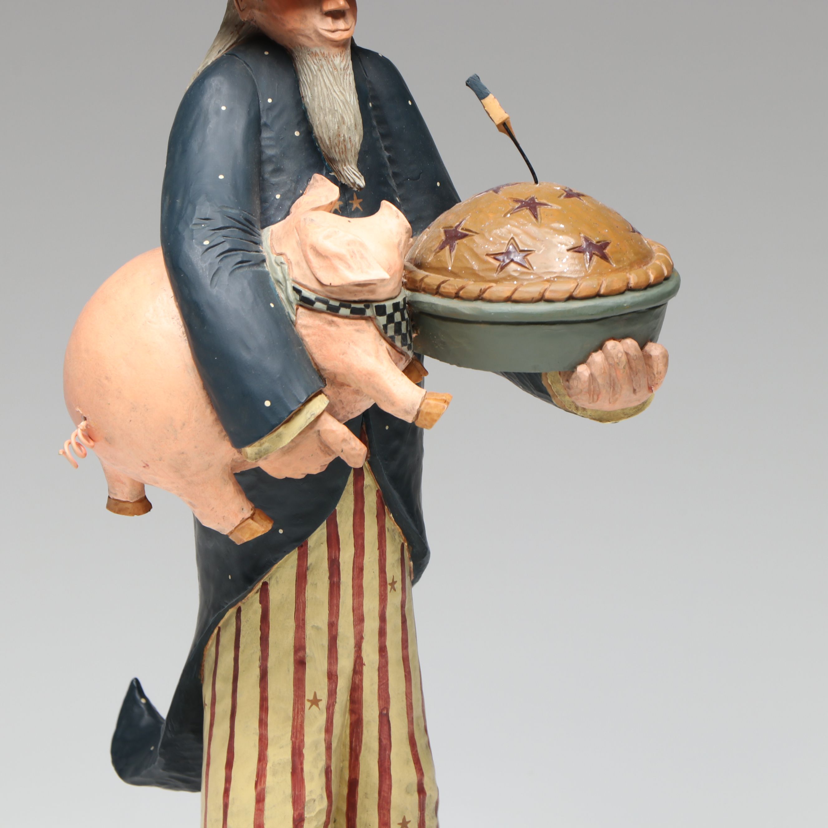 Williraye Studio "As American as Apple Pie" Figurine and Other Bank